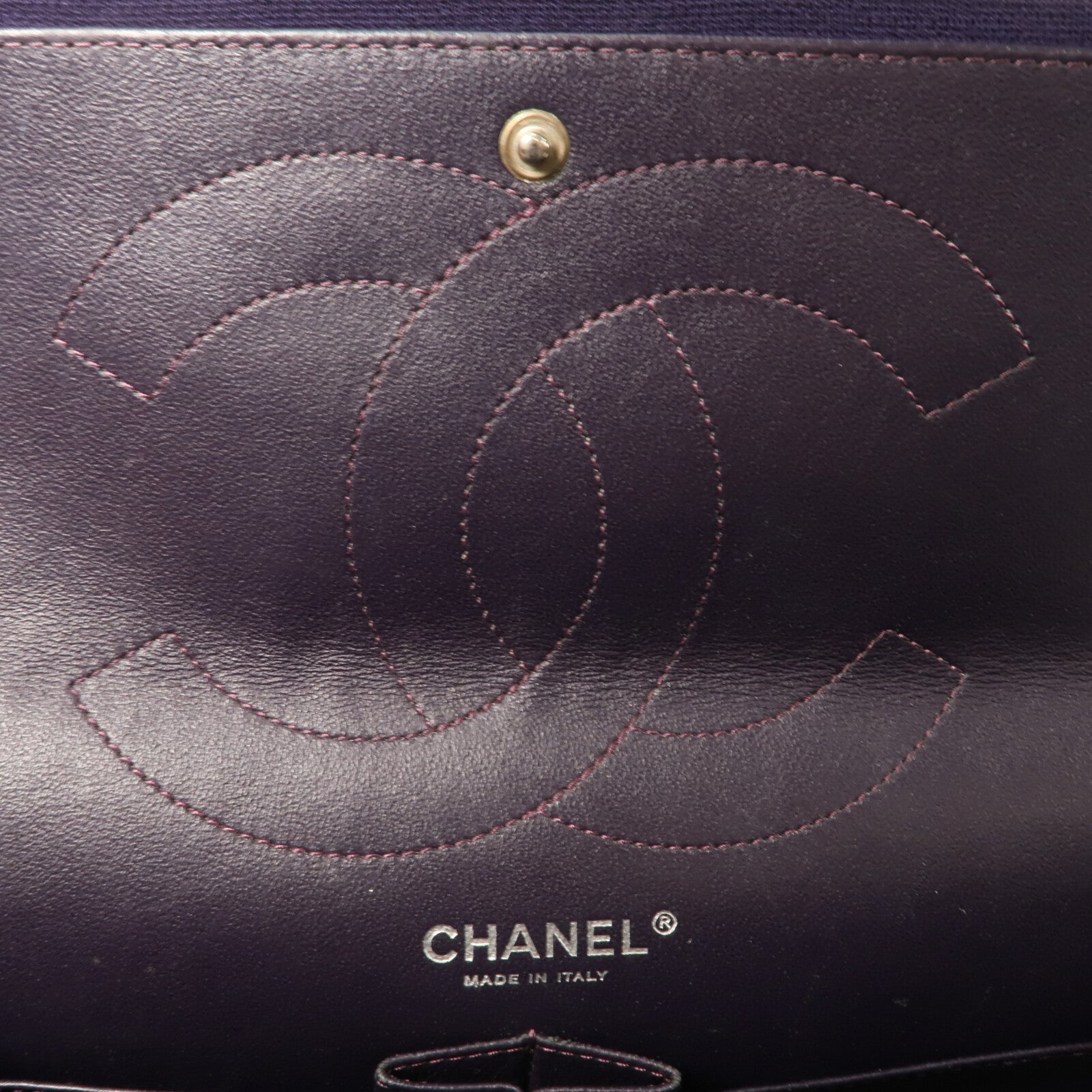 CHANEL 棉布2.55 Maxi鏈帶肩背袋