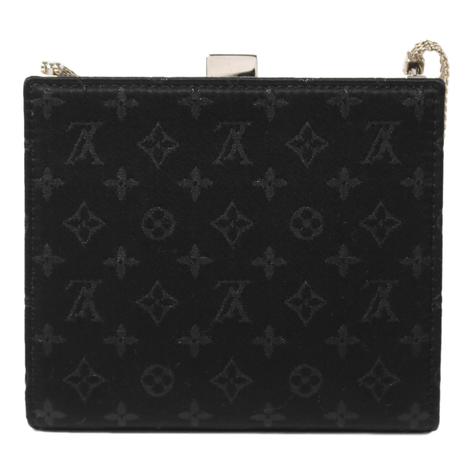 LOUIS VUITTON Satin Monogram Mini Satin Ange Chain Bag鏈帶肩背袋