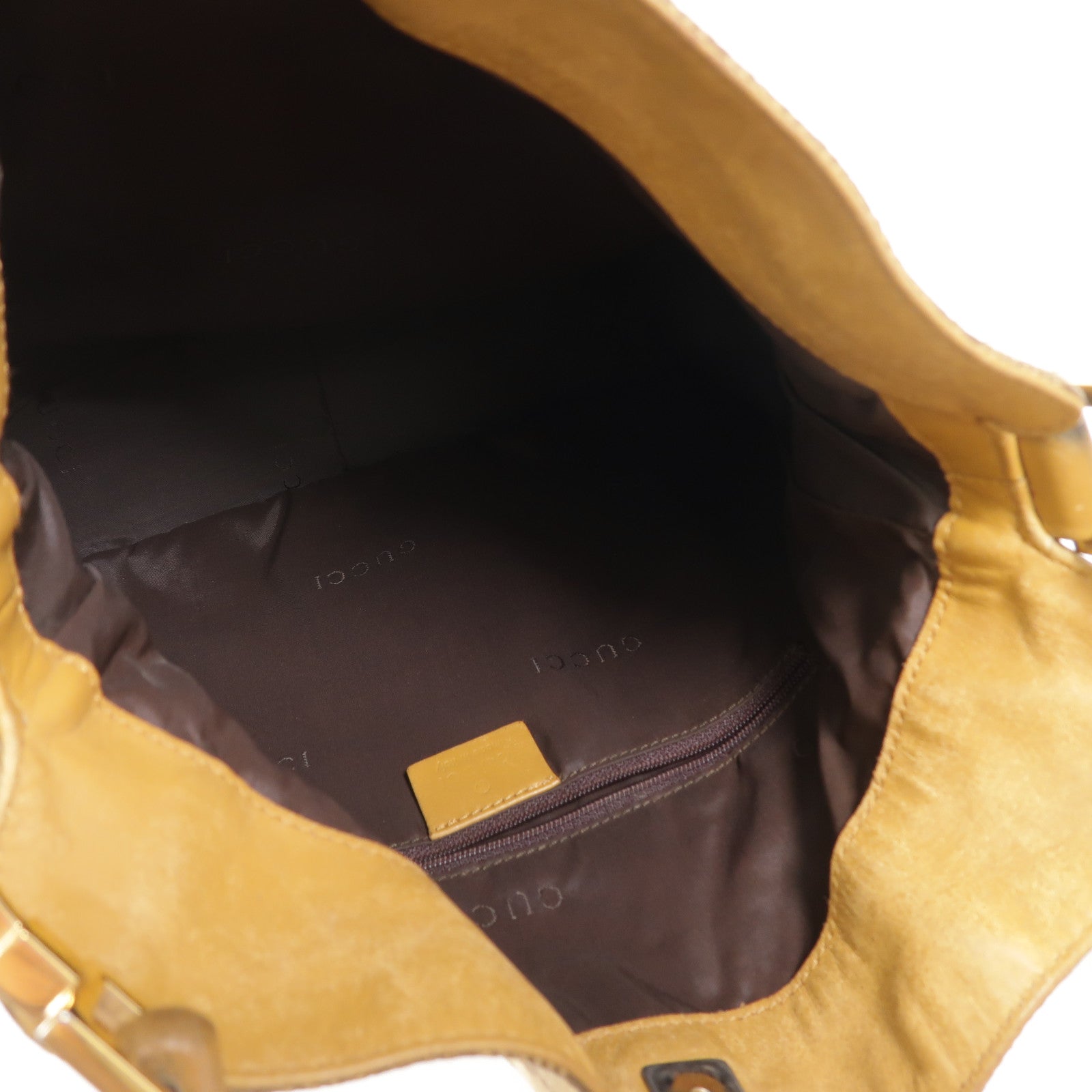 GUCCI 帆布Bamboo 2 Way Shoulder手挽肩背兩用袋