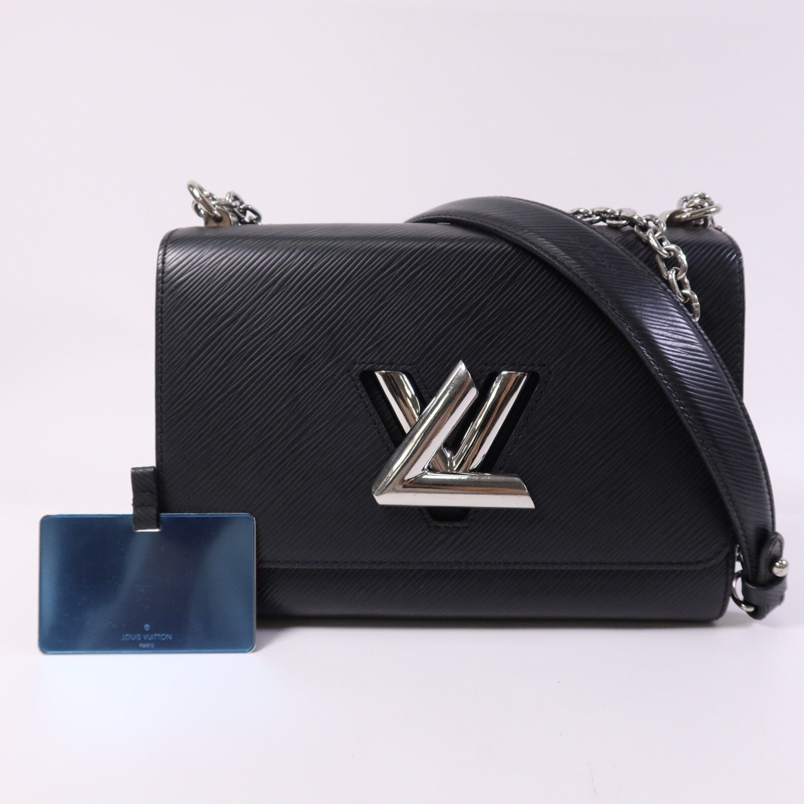 LOUIS VUITTON Epi Twist MM銀扣鏈帶肩背袋