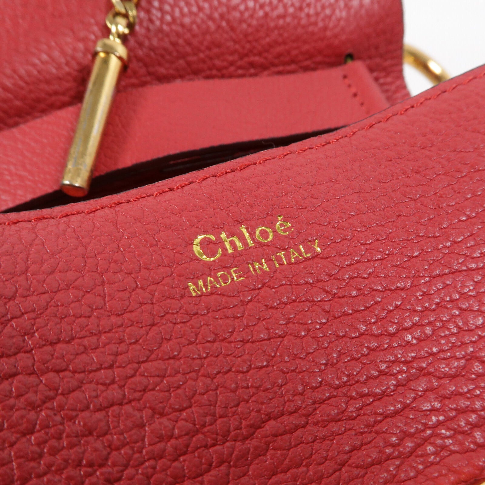 Chloe 牛皮皮革Drew鏈帶肩背袋