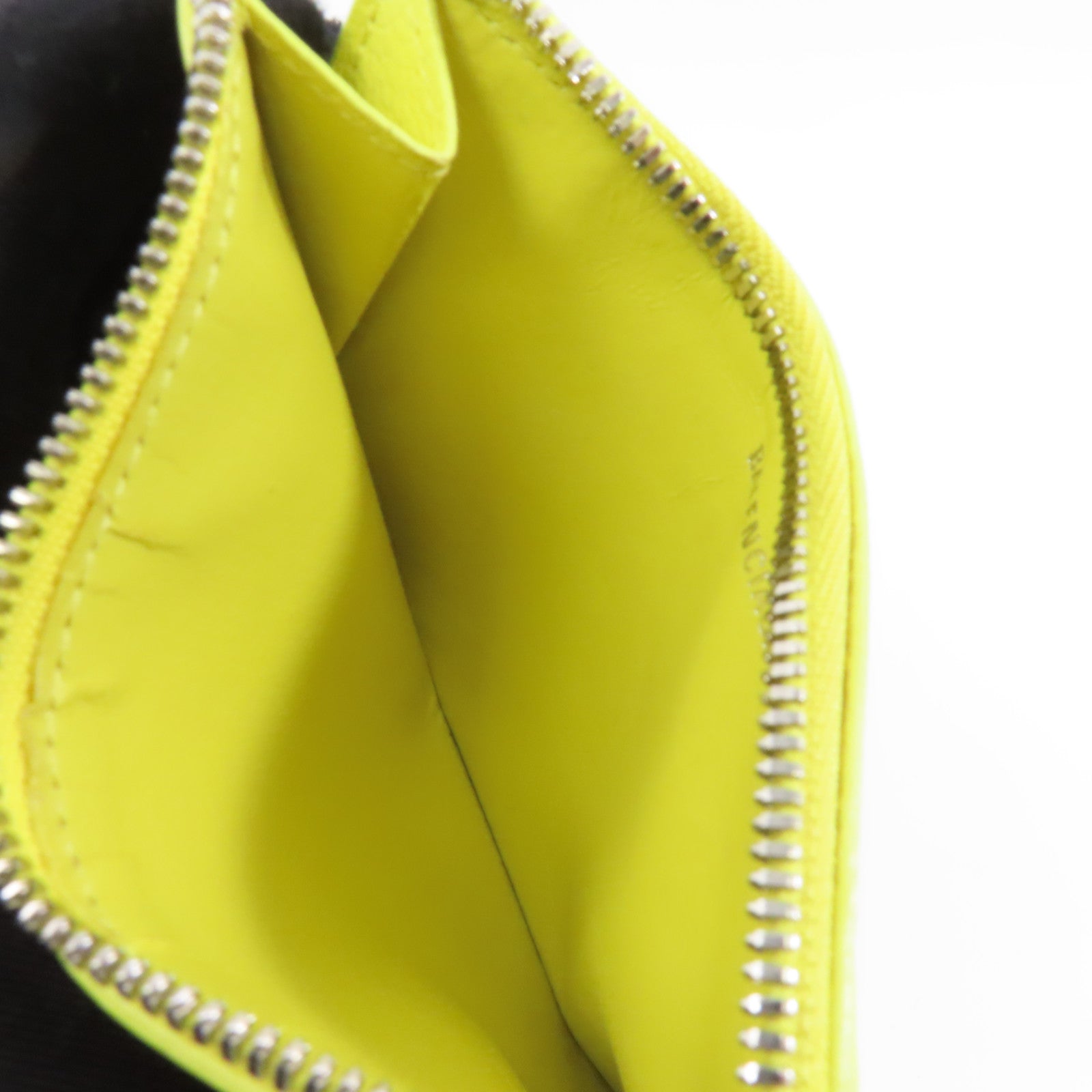 BALENCIAGA 牛皮皮革Card Case銀扣卡片套黃色