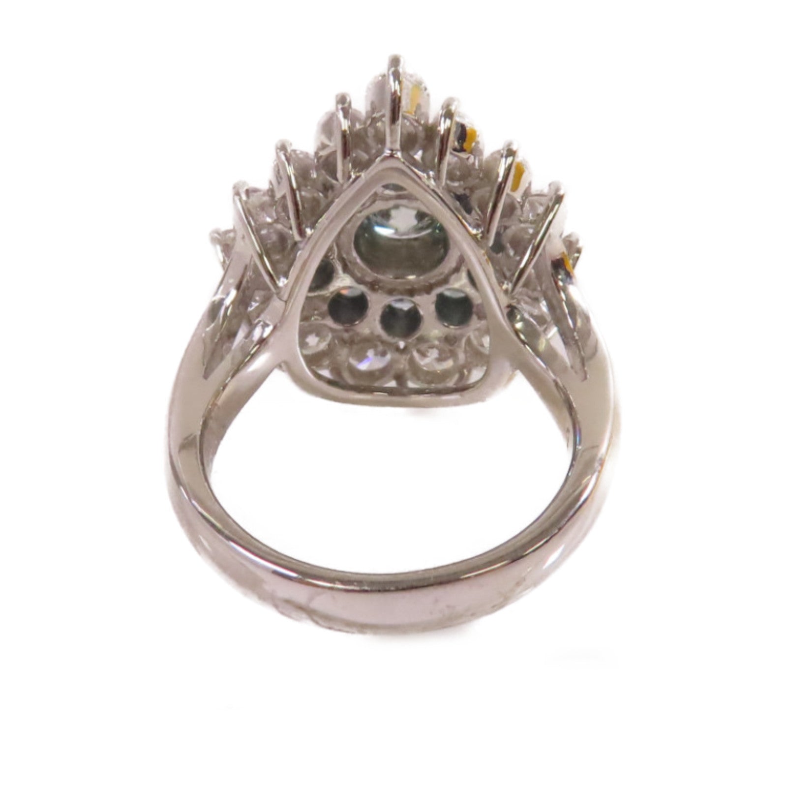 JEWELRY PT900鉑金/0.63ct藍鑽石/2.80ct鑚石Blue Diamond Ring戒指US#6