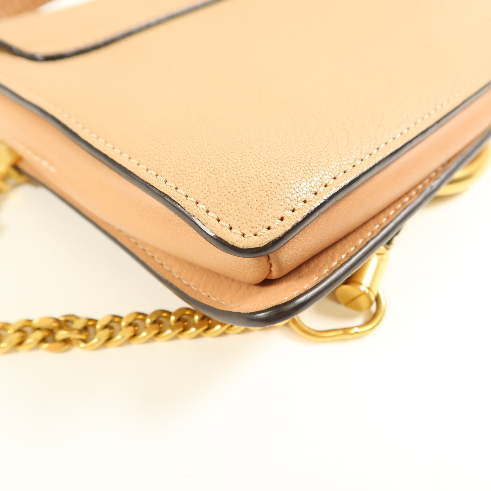 Chloe 牛皮皮革Shoulder Bag金扣肩背袋