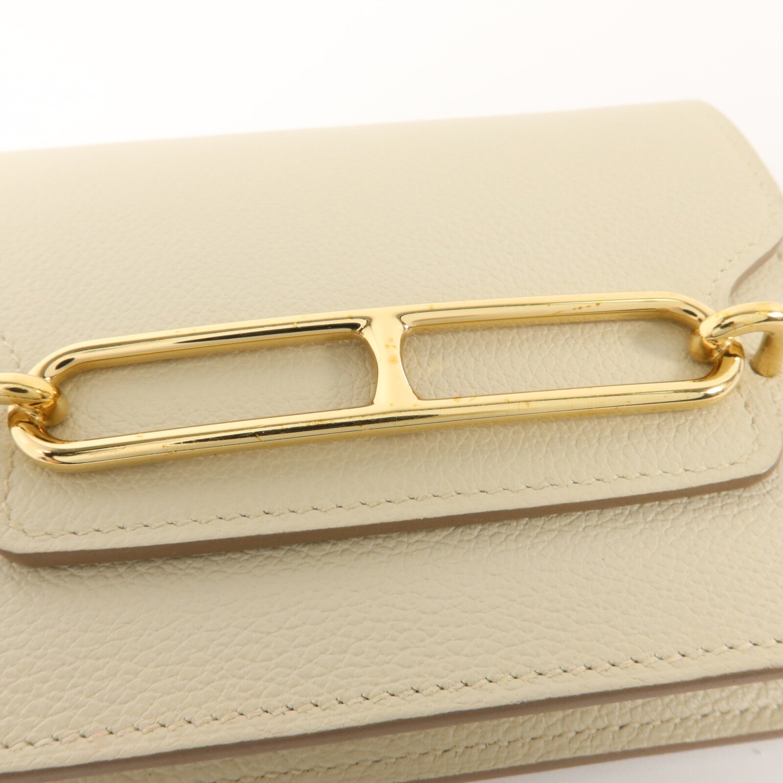 HERMES Evercolor皮革Roulis Slim錢包Nata