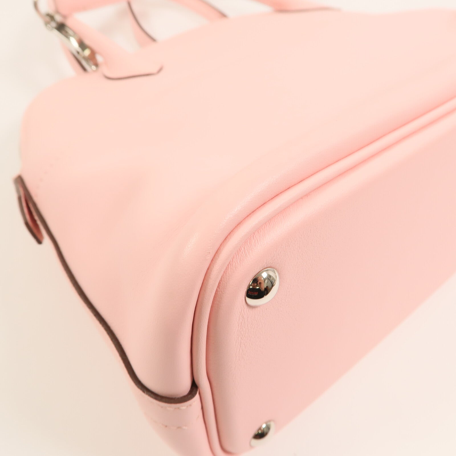 HERMES Epsom皮革Bolide 27銀扣手挽肩背兩用袋Rose Sakura
