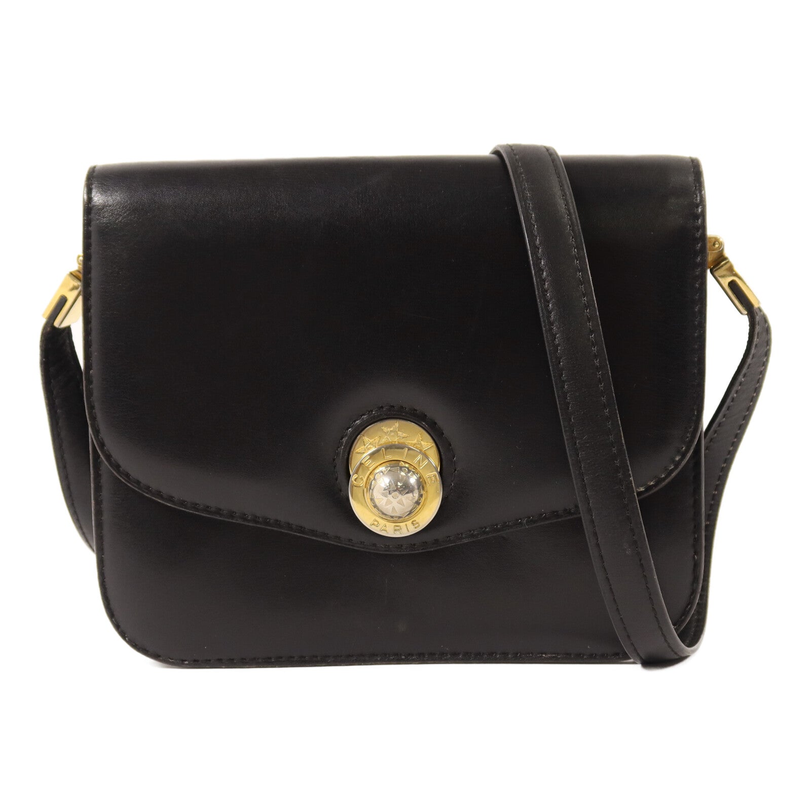CELINE 牛皮皮革Vintage Shoulder Bag肩背袋