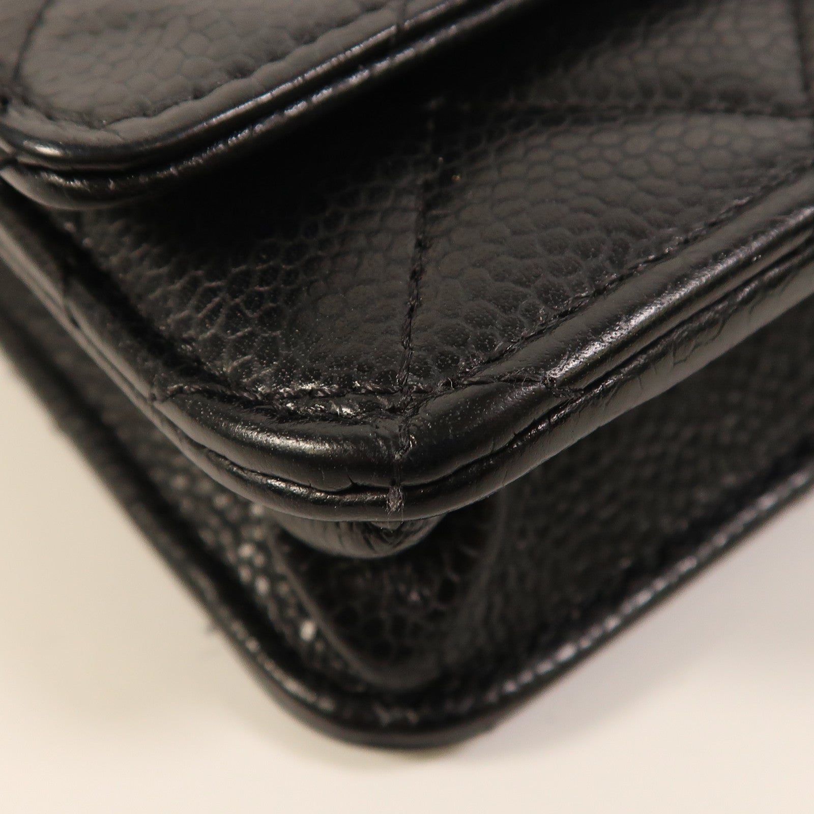 CHANEL 牛皮皮革WOC Wallet On Chain金扣鏈帶肩背袋