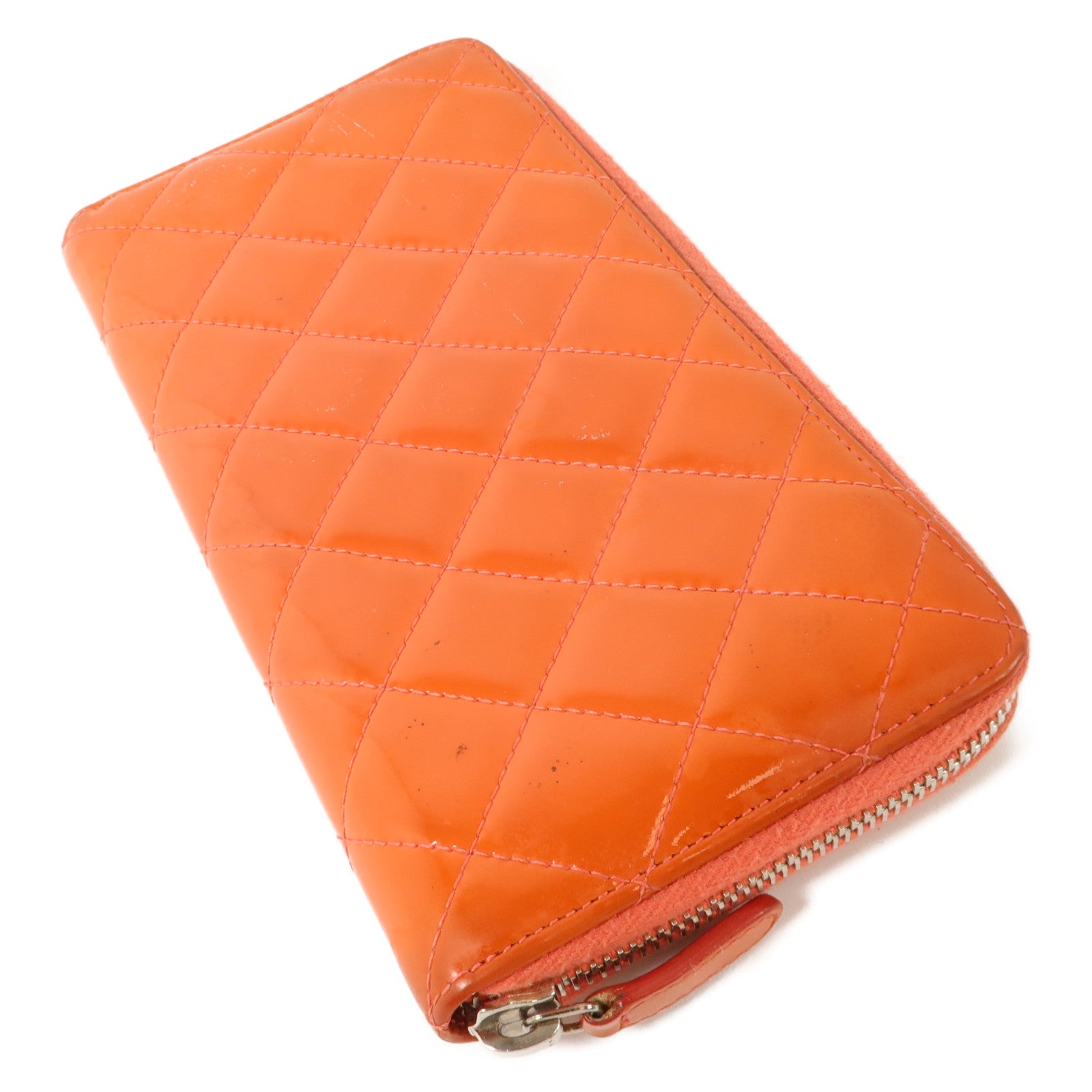 CHANEL 漆皮皮革Long Round Wallet長錢包