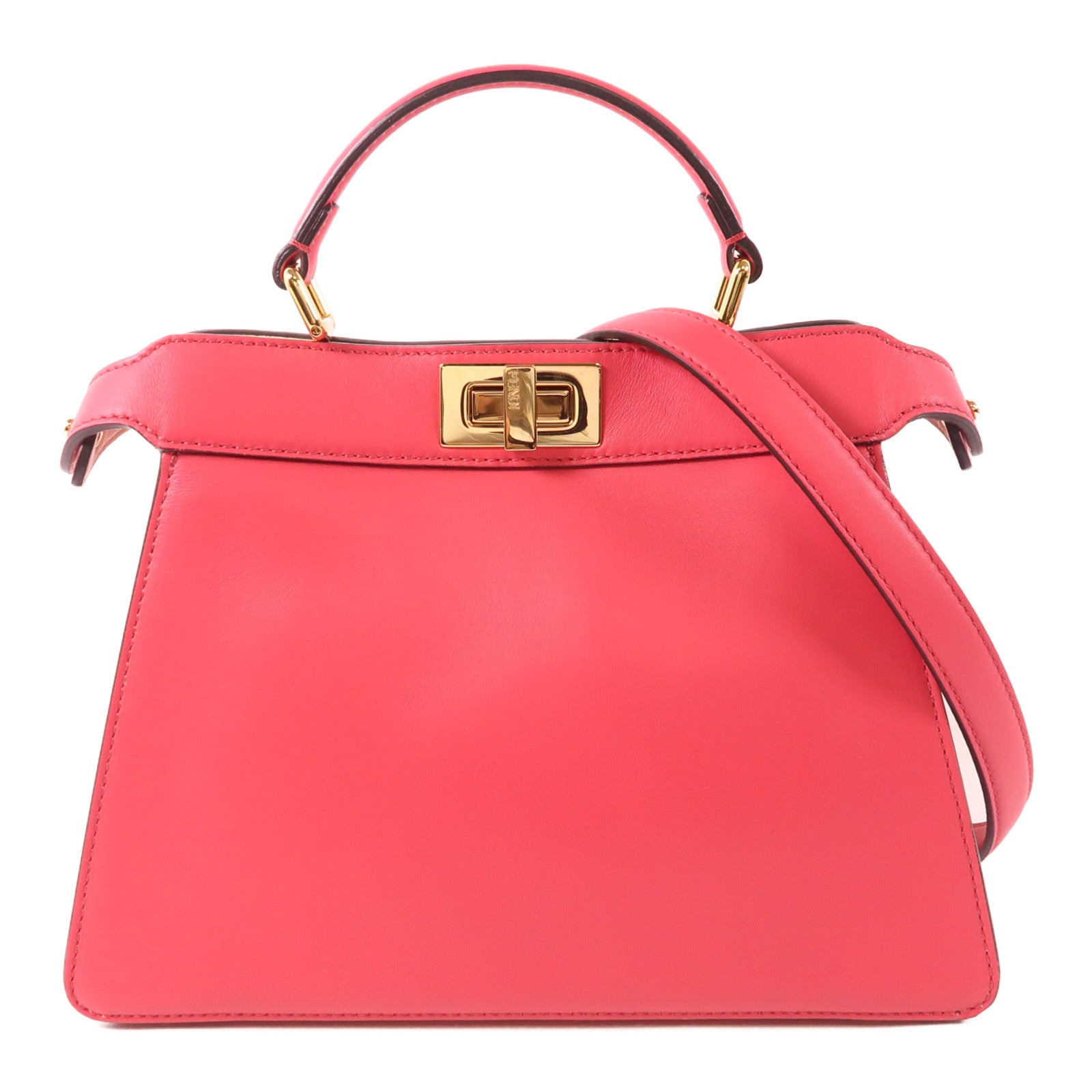 FENDI 牛皮皮革Peekaboo金扣手挽肩背兩用袋