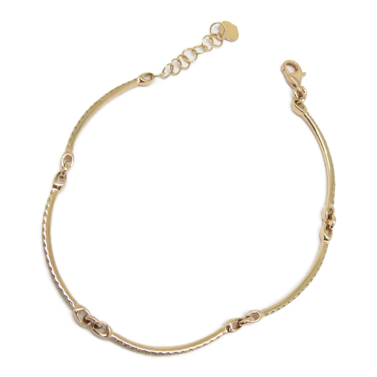 JEWELRY 【激減優惠】18K玫瑰金Diamond Bracelet 0.735ct鑽石手鏈粉金色