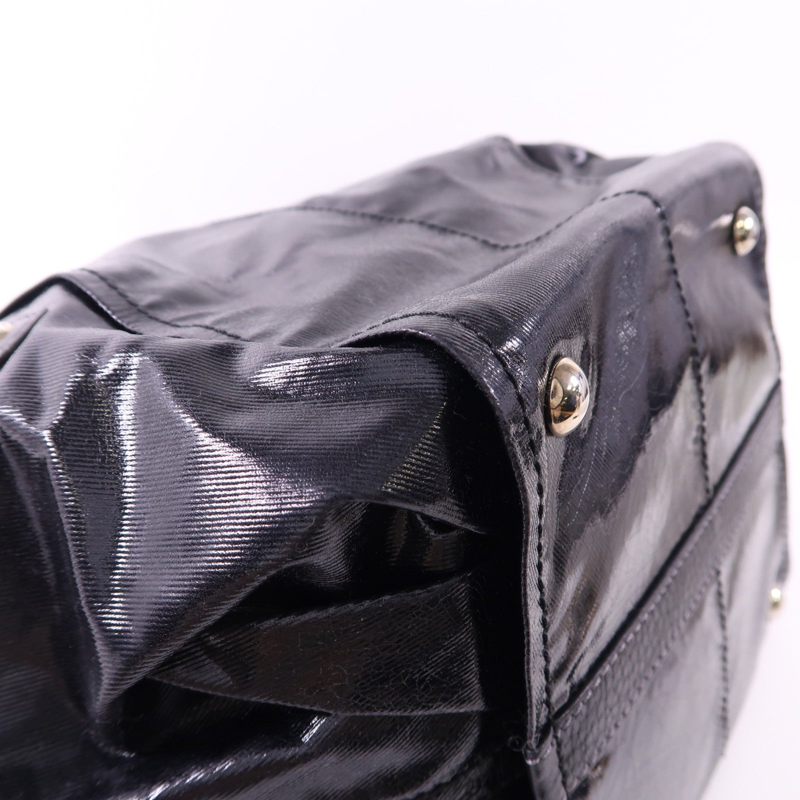 TOD'S 塗層帆布Tote Bag銀扣肩背袋