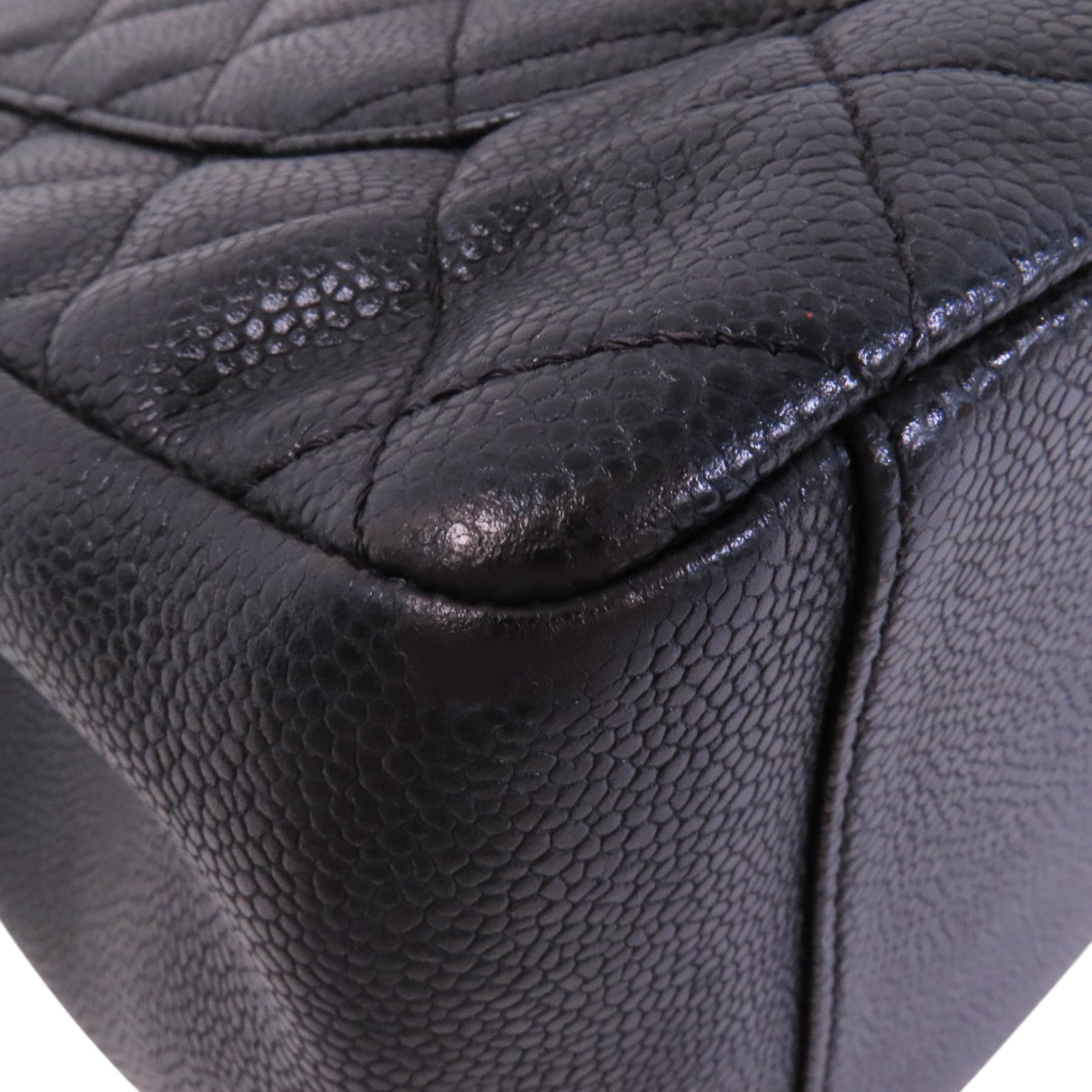 CHANEL 牛皮皮革GST金扣鏈帶肩背袋