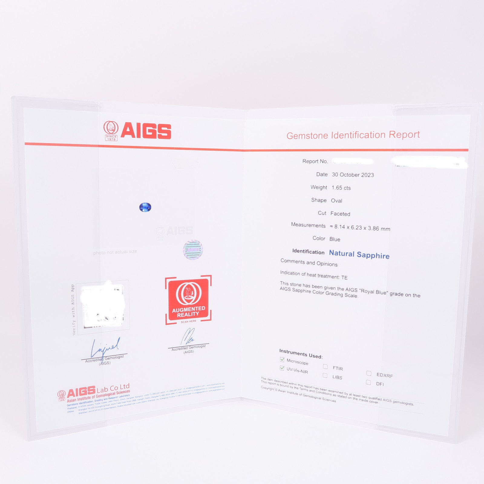 JEWELRY PT900鉑金Sapphire/Diamond Ring藍寶石/鑽石戒指US#6.75