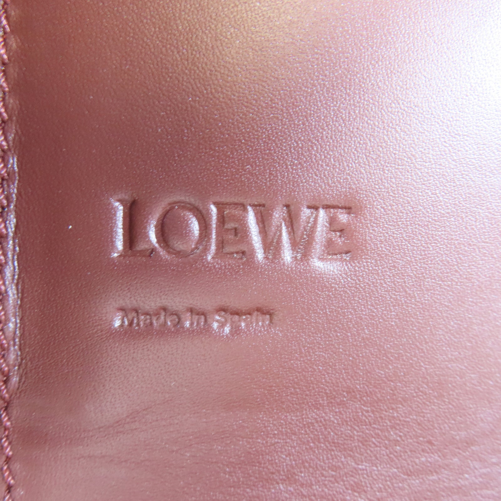 LOEWE 【激減優惠】牛皮皮革Heel Dou金扣肩背袋啡色
