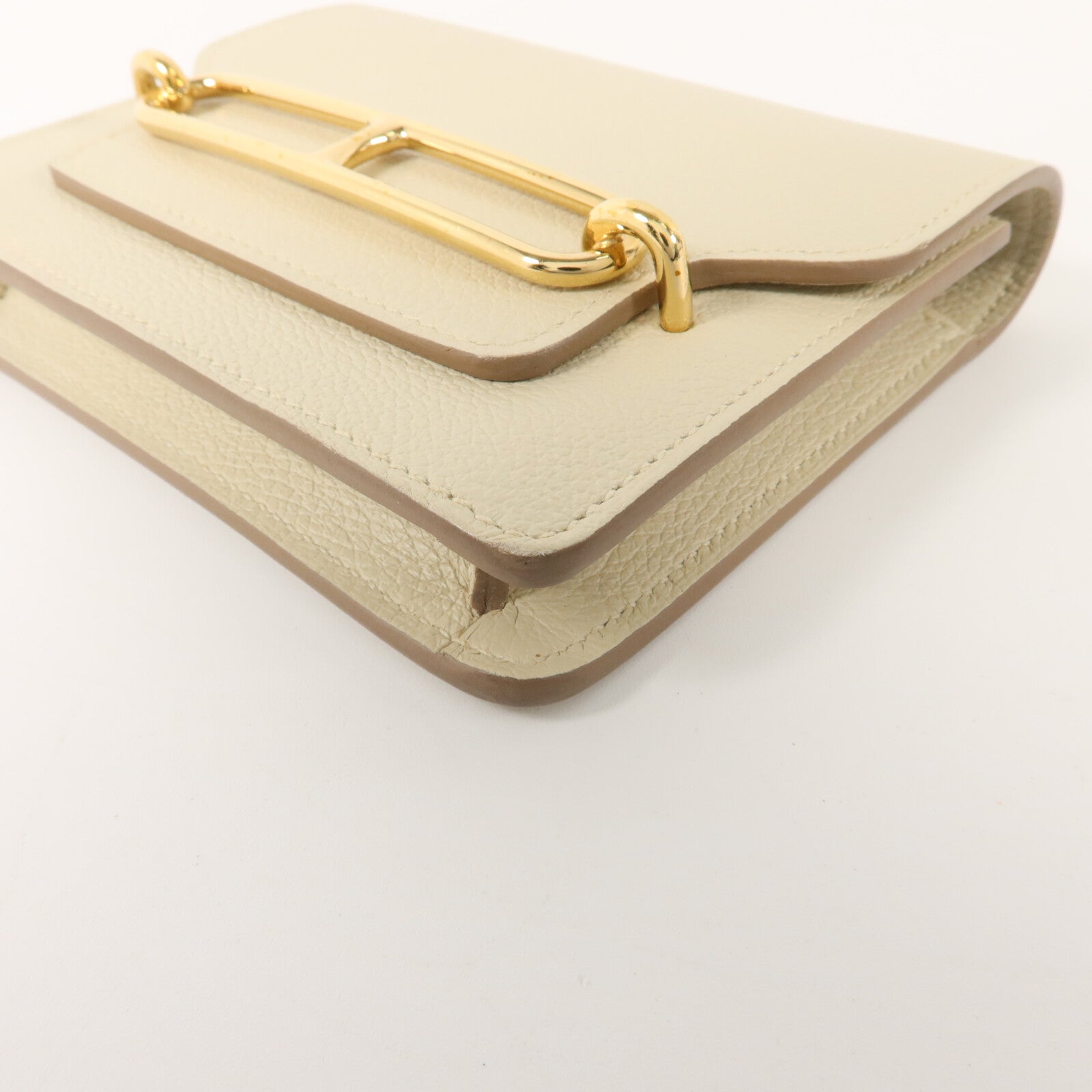 HERMES Evercolor皮革Roulis Slim錢包Nata