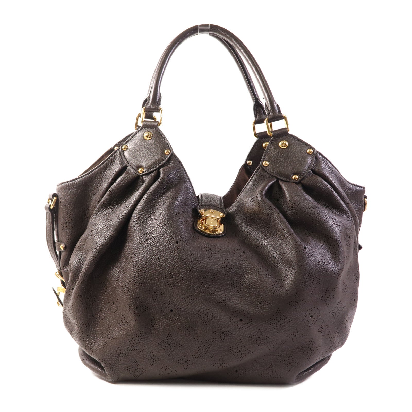 LOUIS VUITTON Monogram Mahina L金扣肩背袋