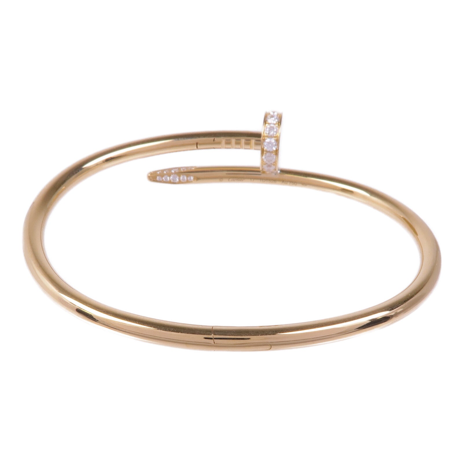 CARTIER 18K黃金Juste un Clou Diamond鑽石手鐲Cartier#17