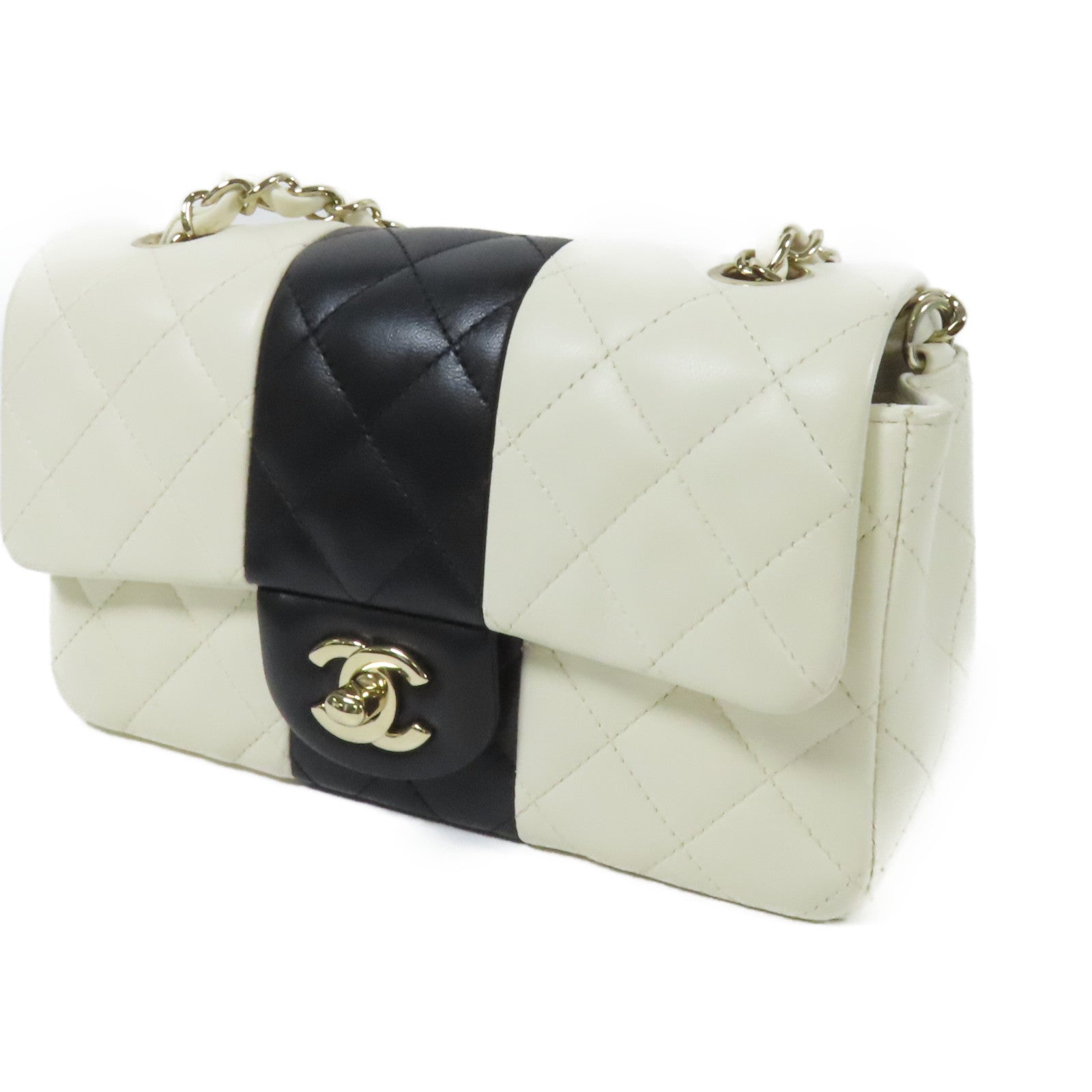 CHANEL 【激減優惠】羊皮皮革Mini Classic 20金扣肩背袋