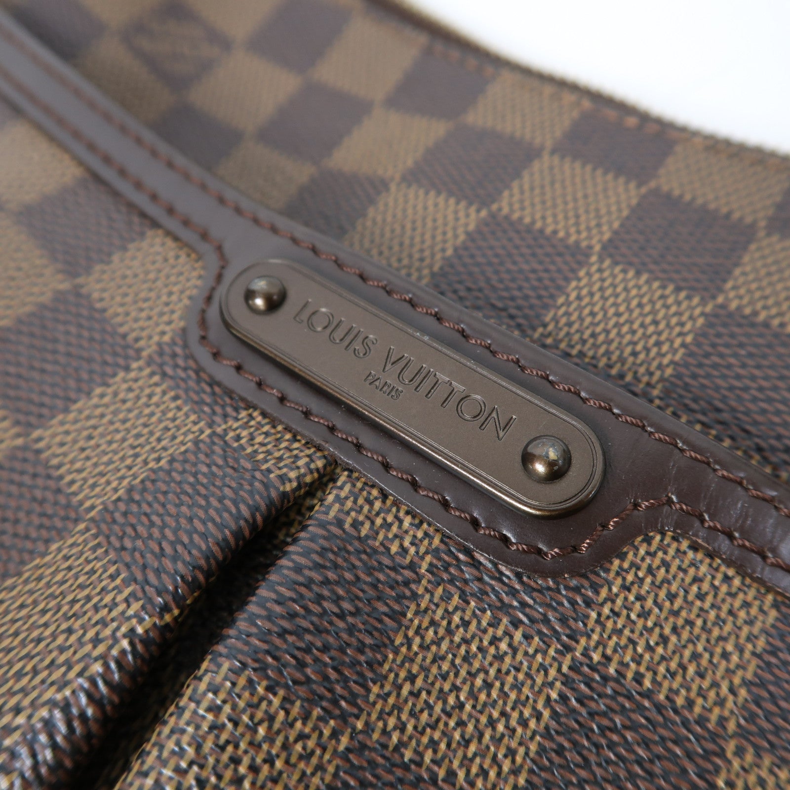 LOUIS VUITTON Damier Bloomsbury PM金扣肩背袋啡色