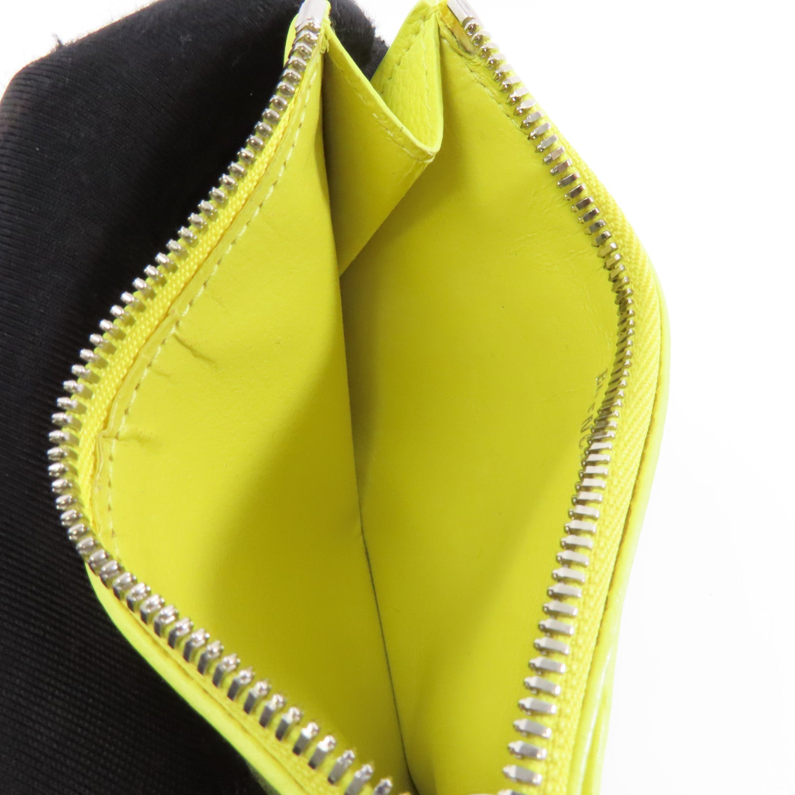 BALENCIAGA 牛皮皮革Card Case銀扣卡片套黃色