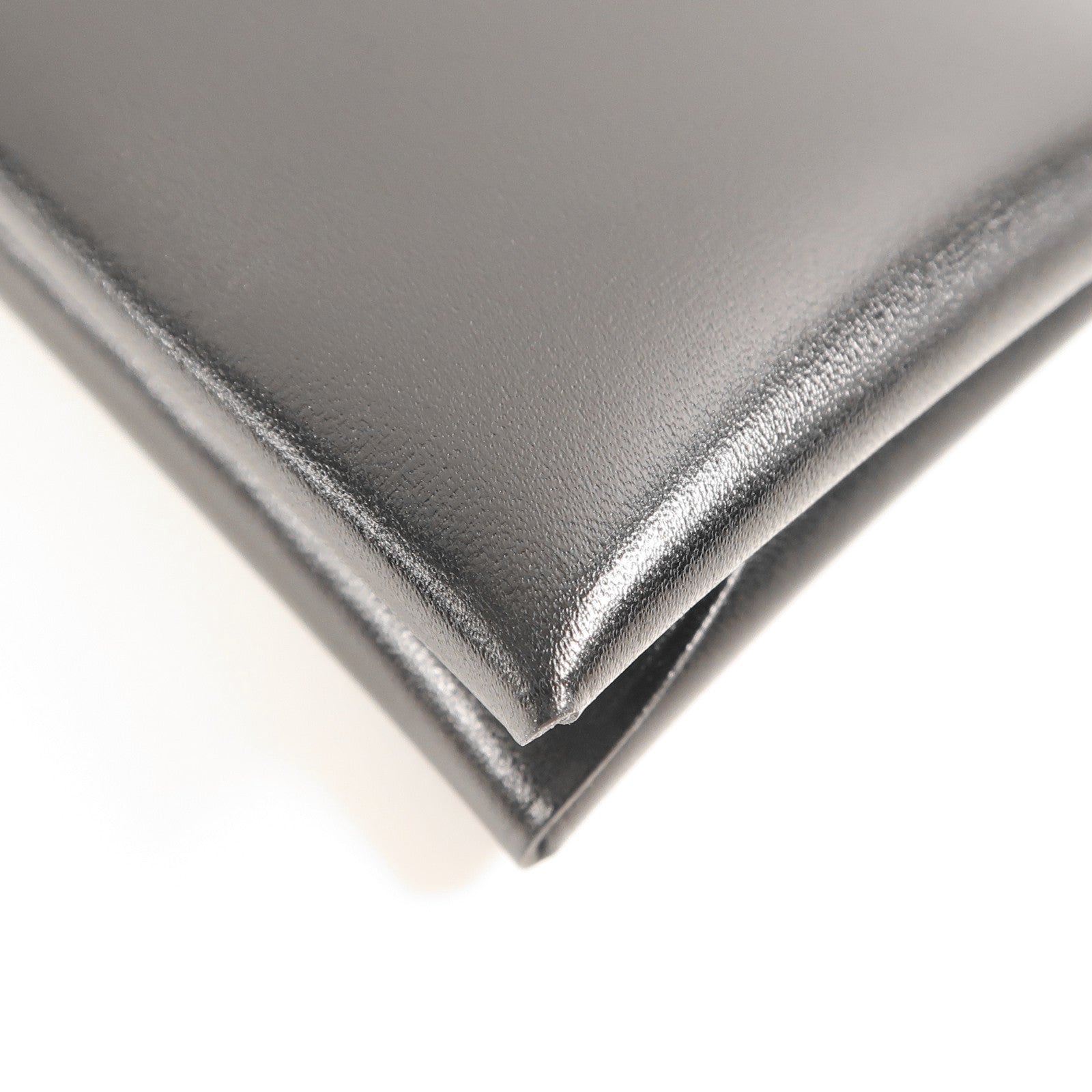 HERMES Swift皮革Calvi Duo銀扣卡片套