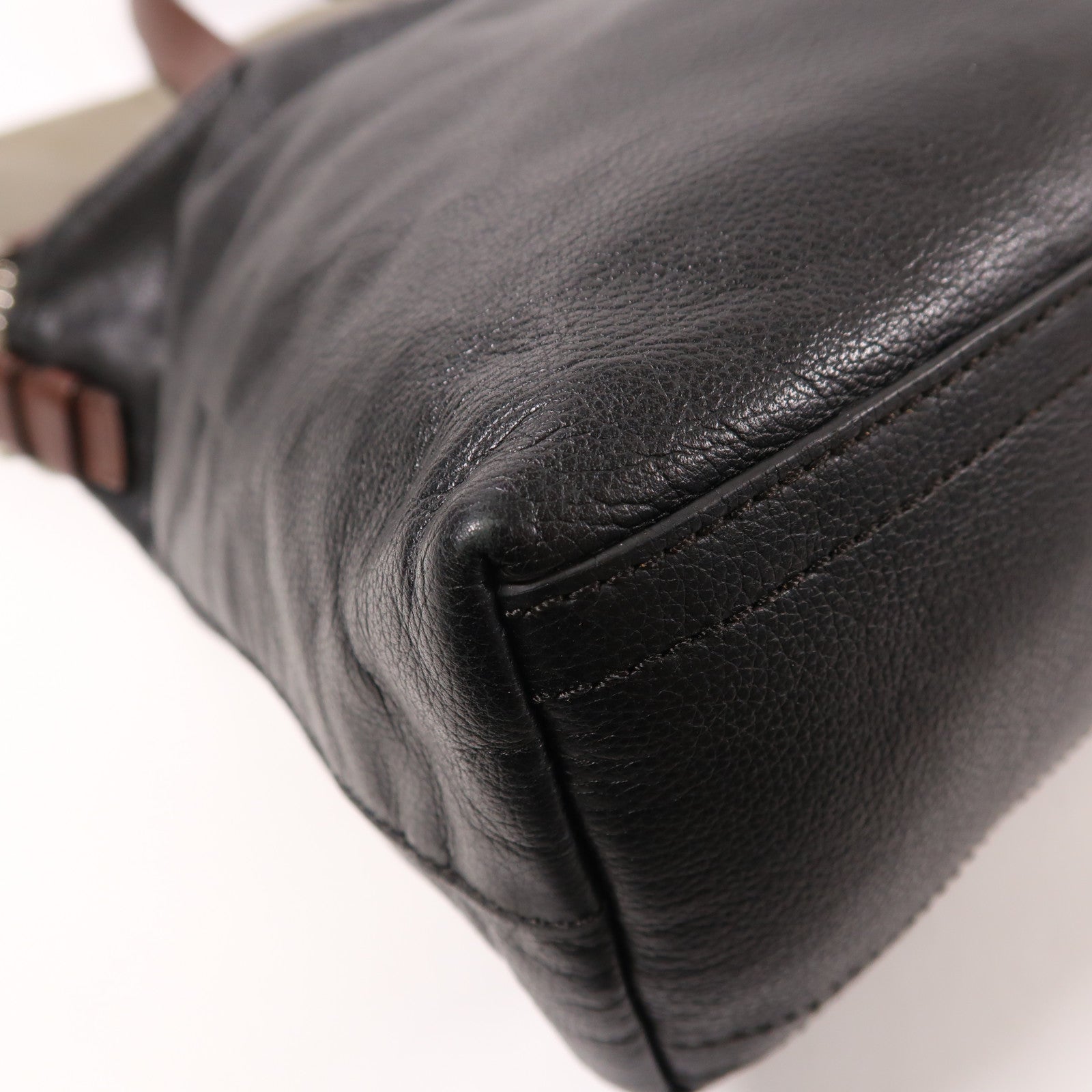 COACH 牛皮皮革2 Way Shoulder銀扣手挽肩背兩用袋