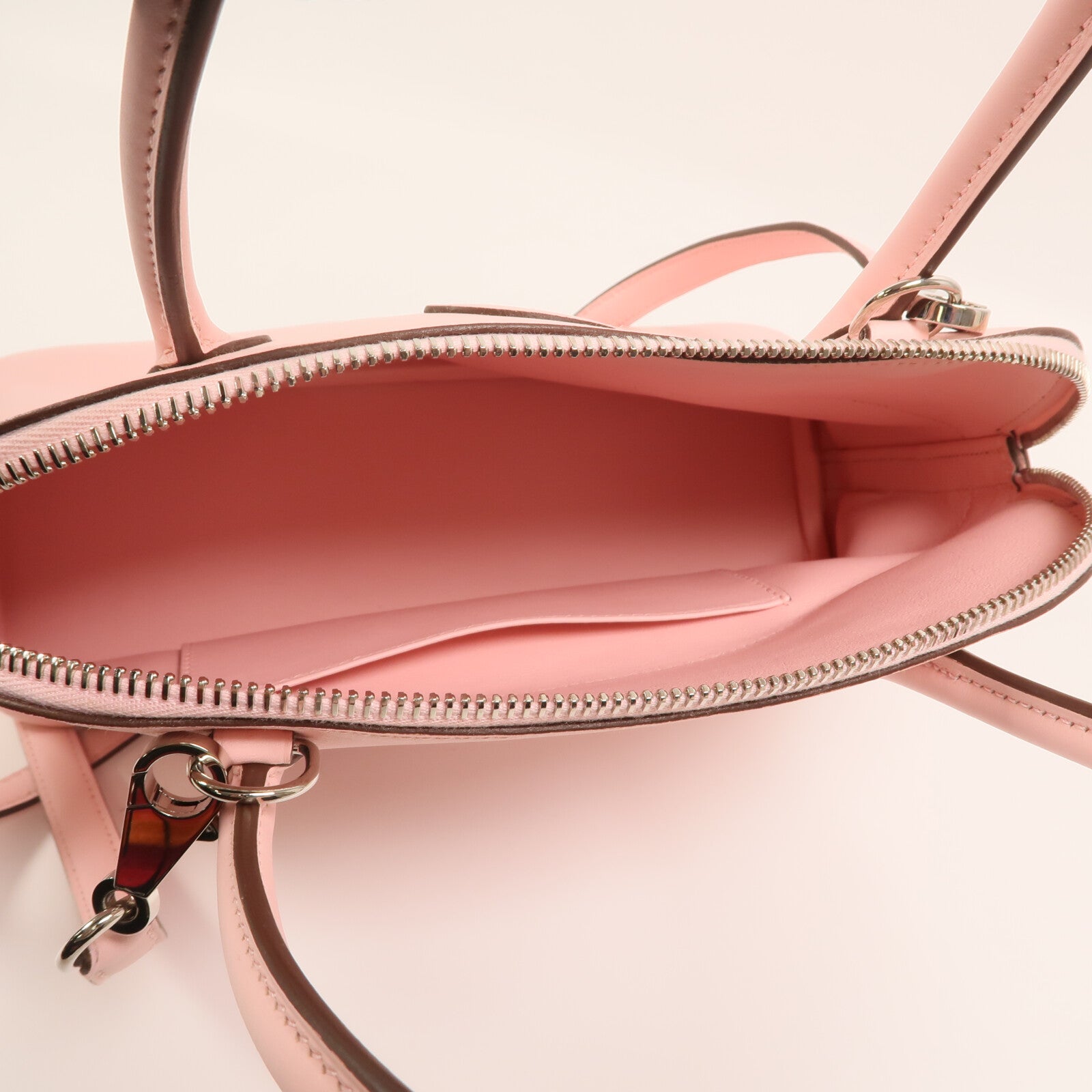 HERMES Epsom皮革Bolide 27銀扣手挽肩背兩用袋Rose Sakura