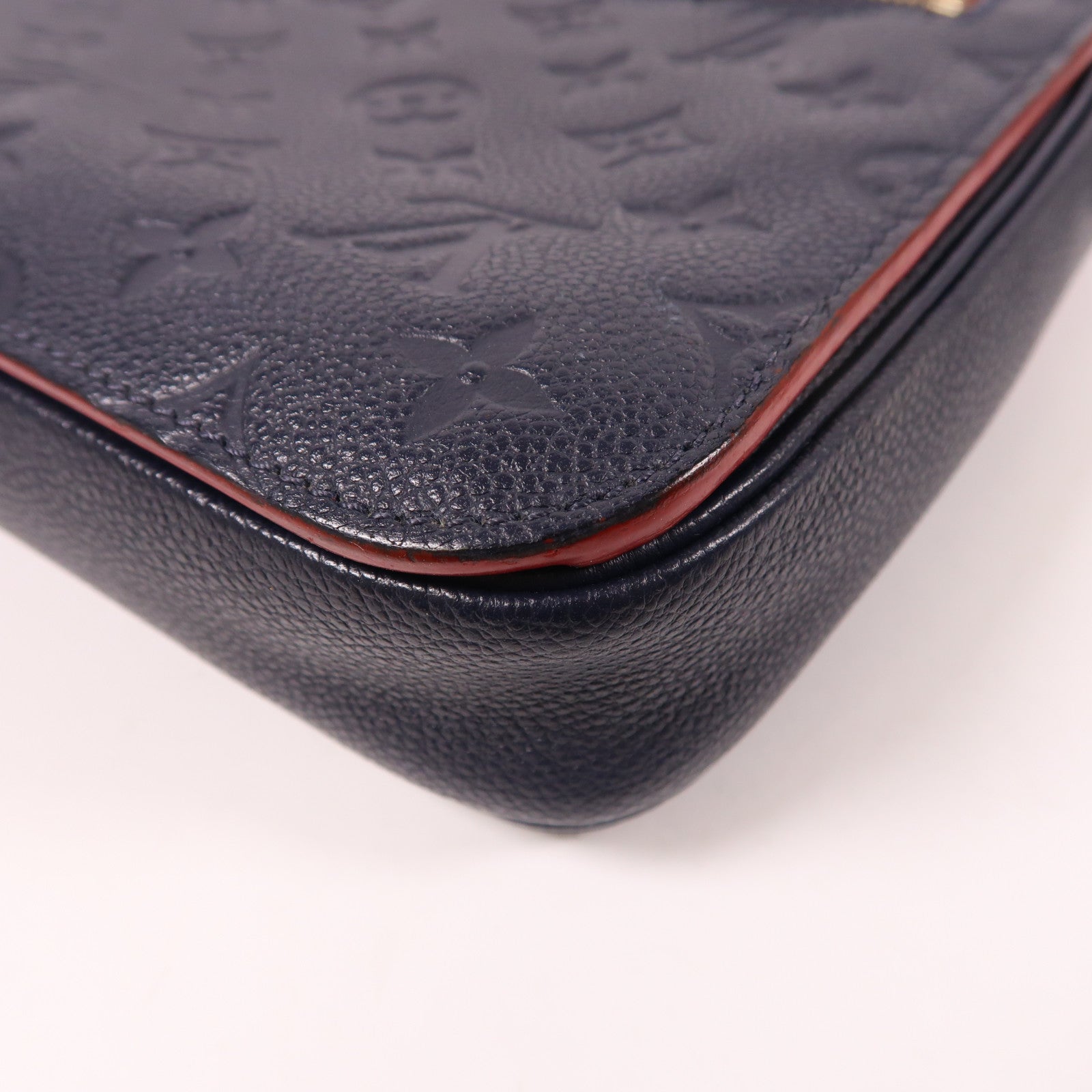 LOUIS VUITTON 【激減優惠】Monogram Empreinte Pochette Metis金扣手挽肩背兩用袋深藍色