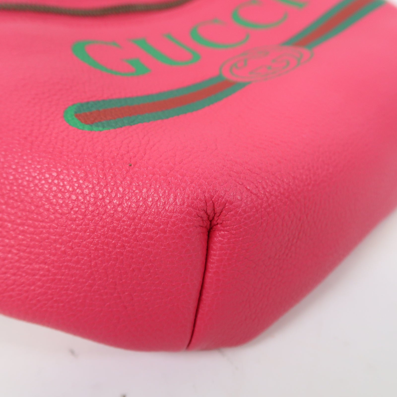 GUCCI 牛皮皮革Waist Bag金扣腰包粉紅色