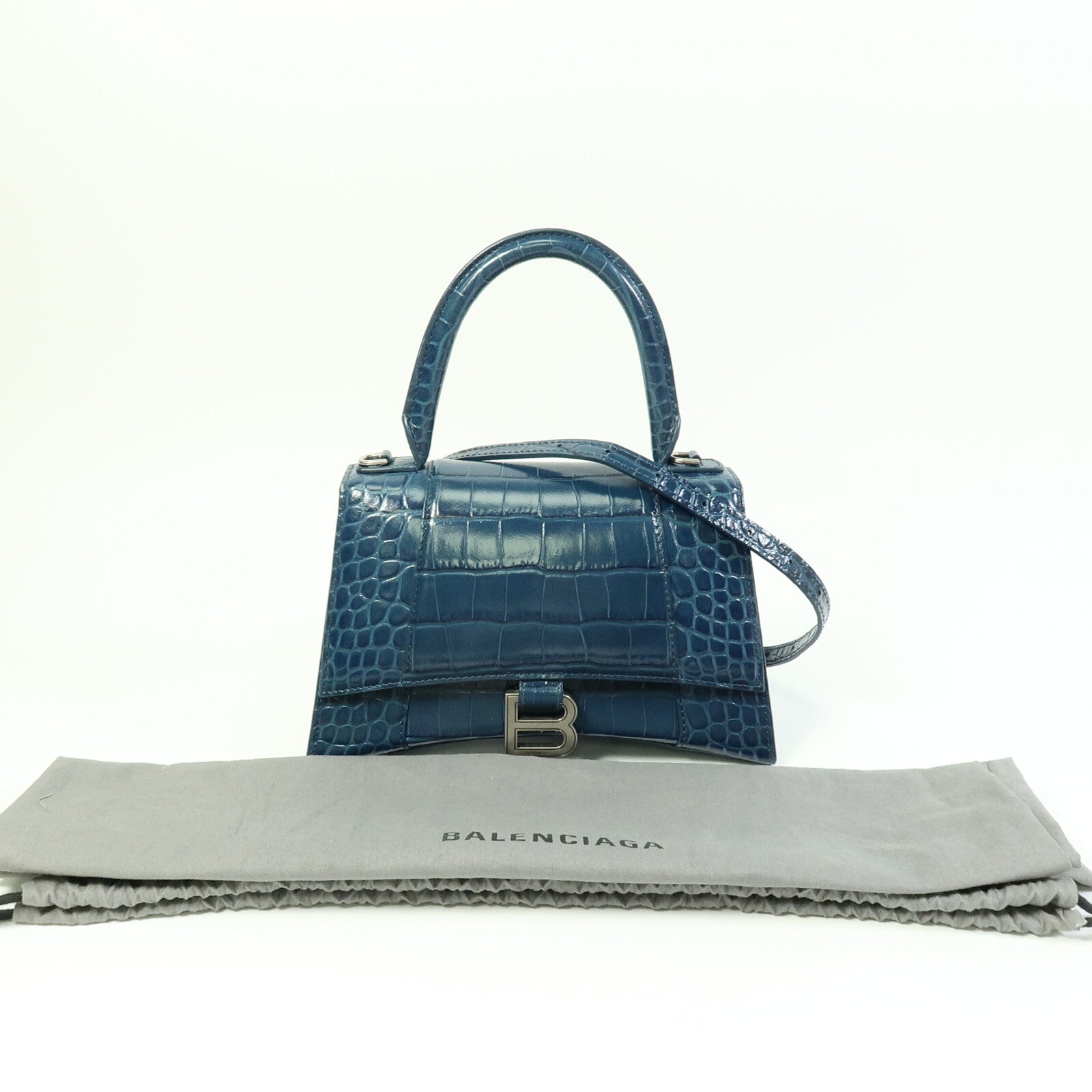 BALENCIAGA 牛皮皮革Hourglass Small手挽肩背兩用袋