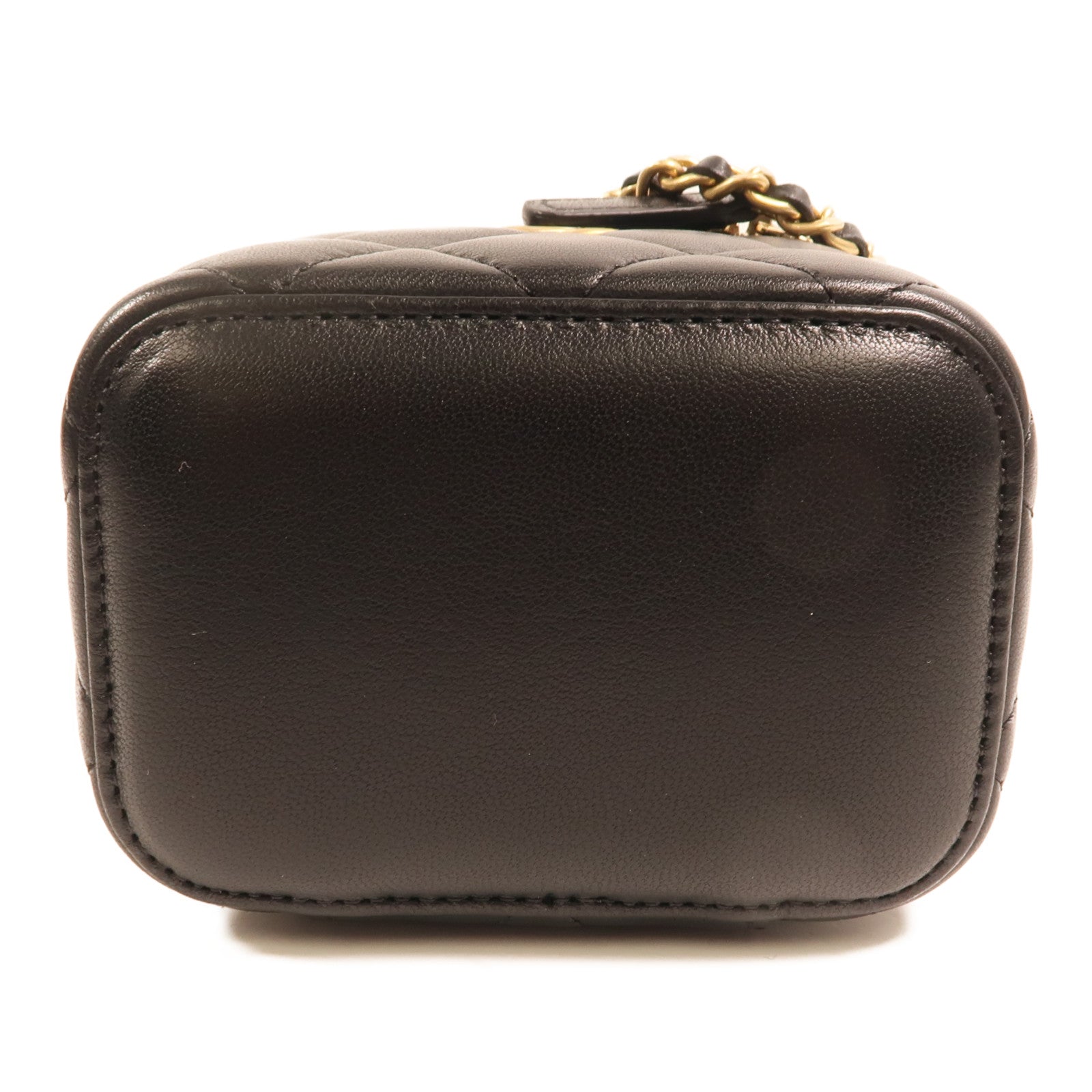 CHANEL 羊皮皮革Mini Vanity Case With Gold Ball金扣鏈帶肩背袋