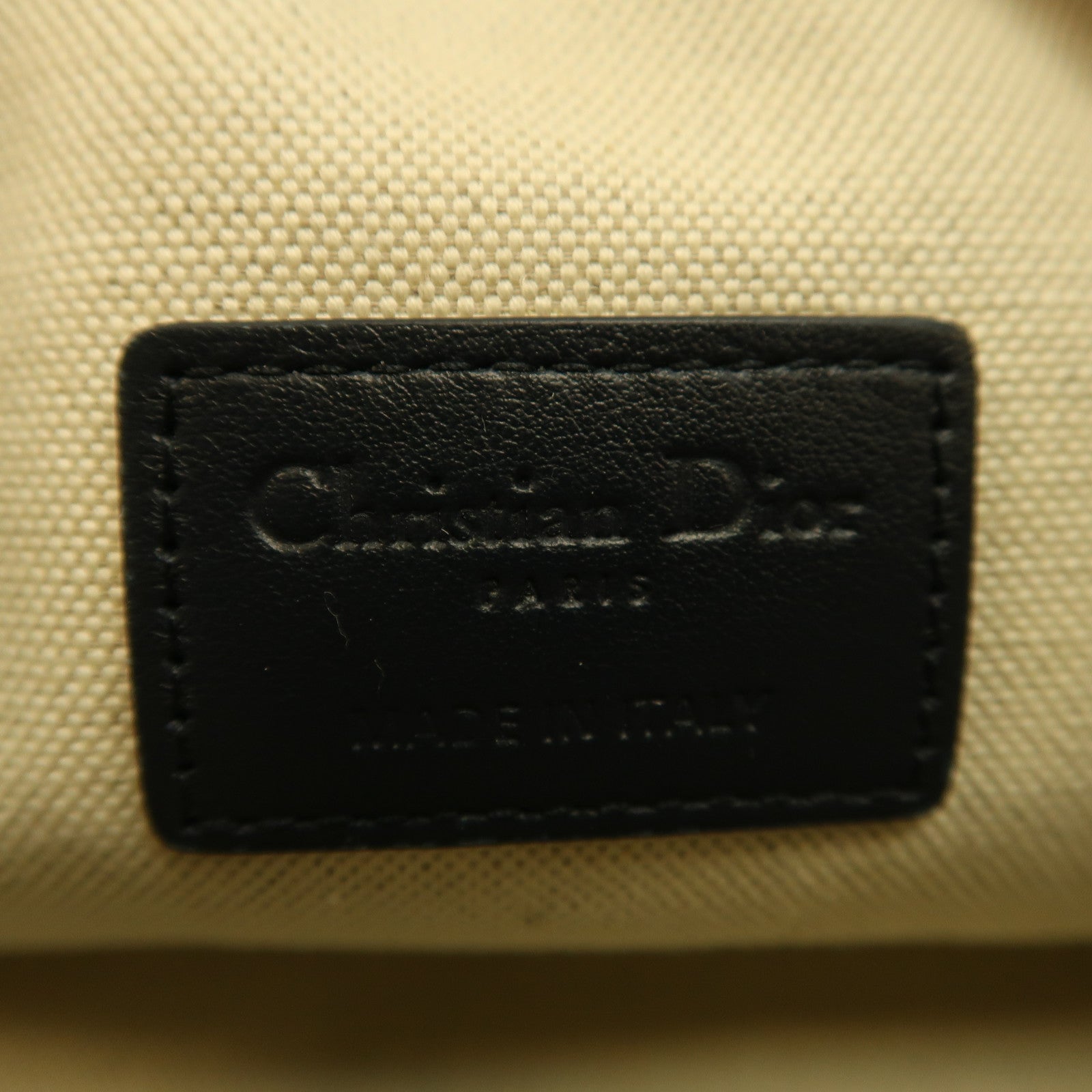 Dior 帆布Nomad Pouch金扣手挽袋藍色
