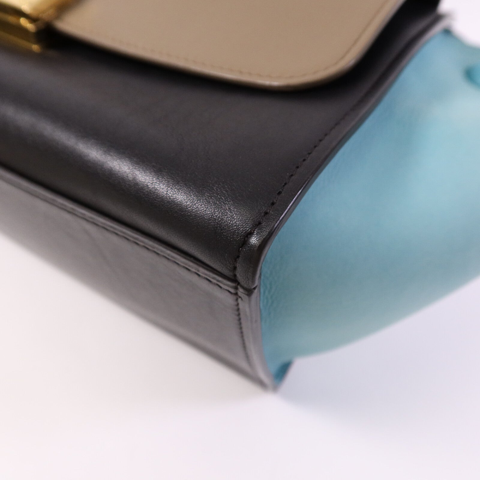 CELINE 牛皮皮革Trapeze金扣手挽肩背兩用袋