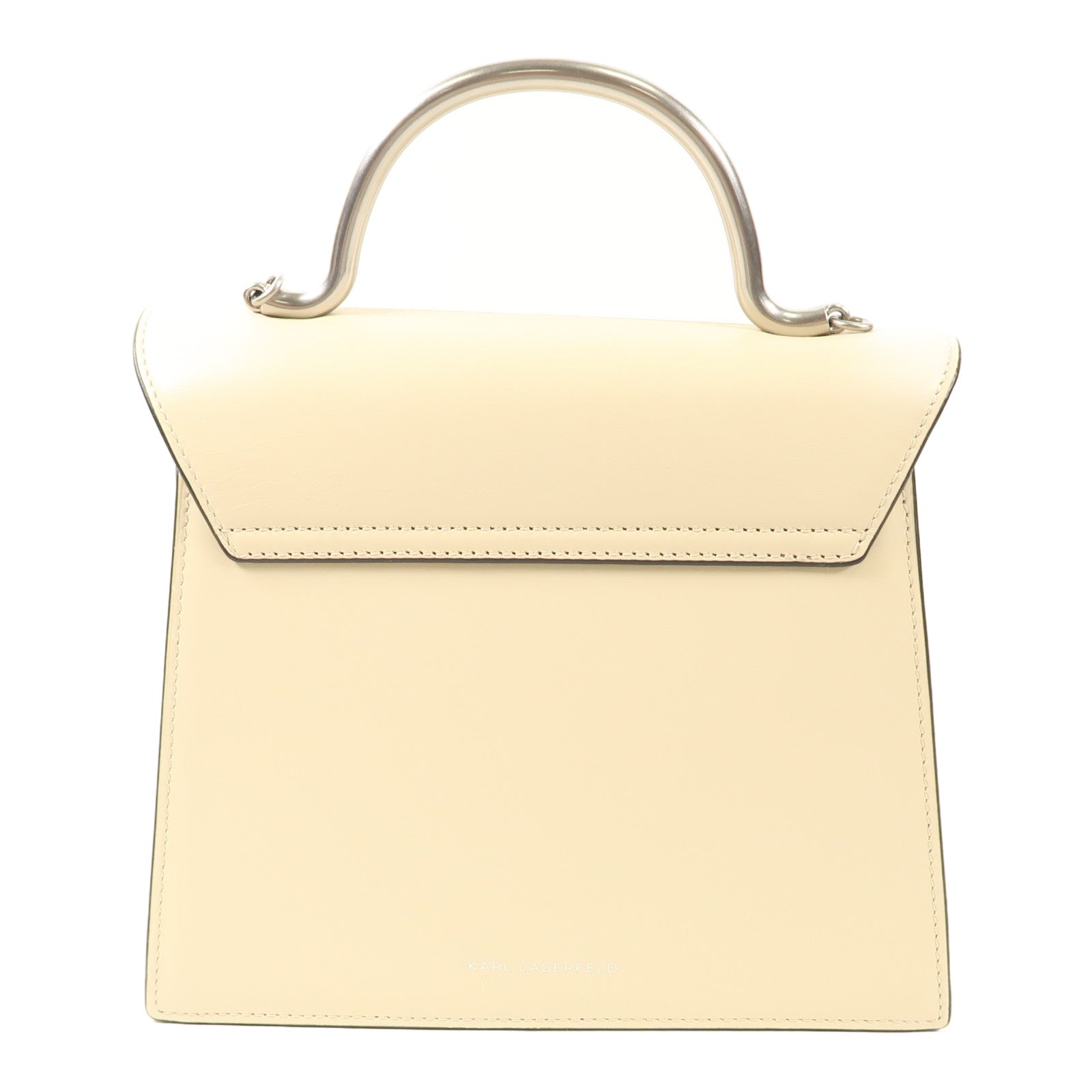 KARL LAGERFELD 牛皮皮革Karl Lagerfeld銀扣手挽肩背兩用袋