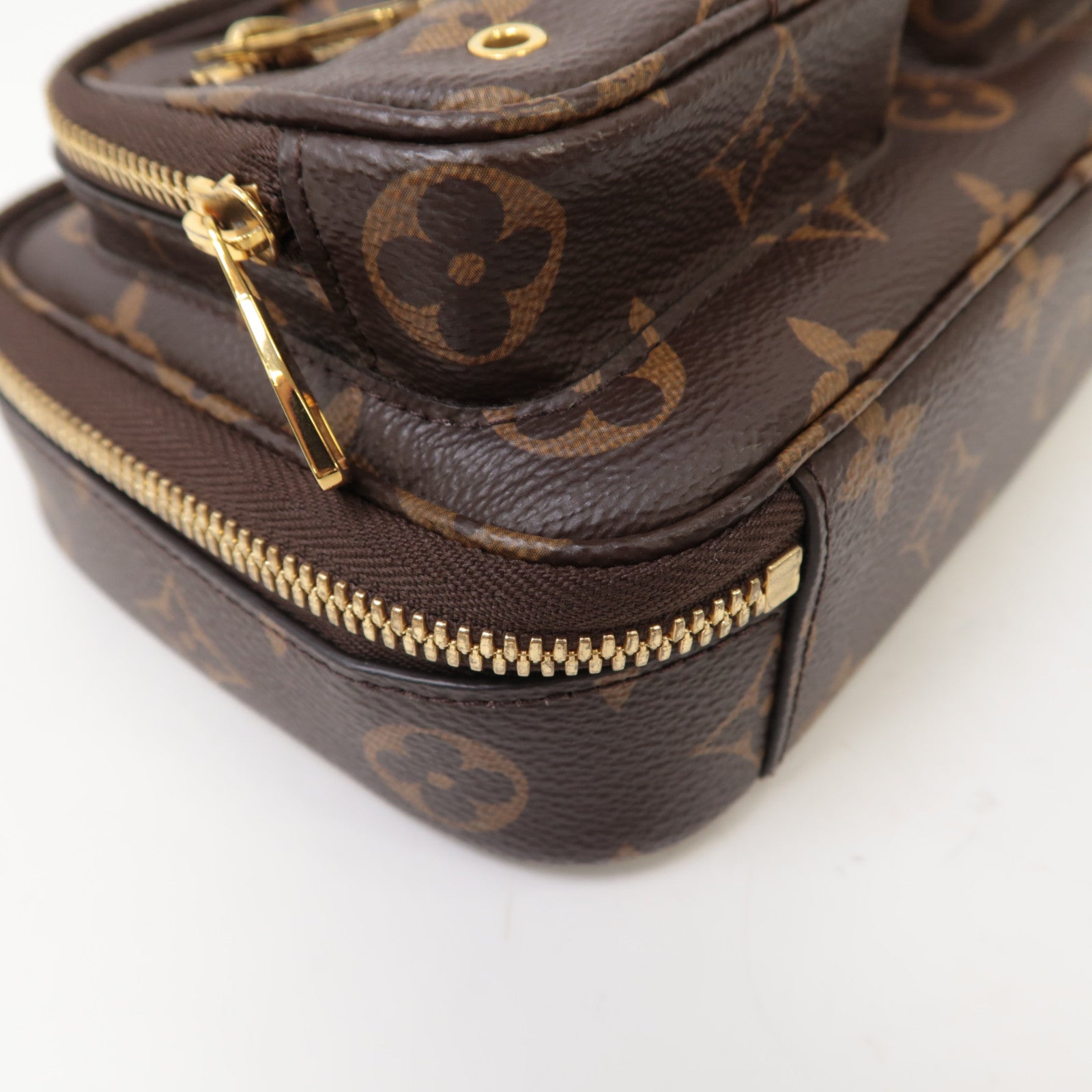 LOUIS VUITTON Monogram Utility金扣手挽肩背兩用袋啡色