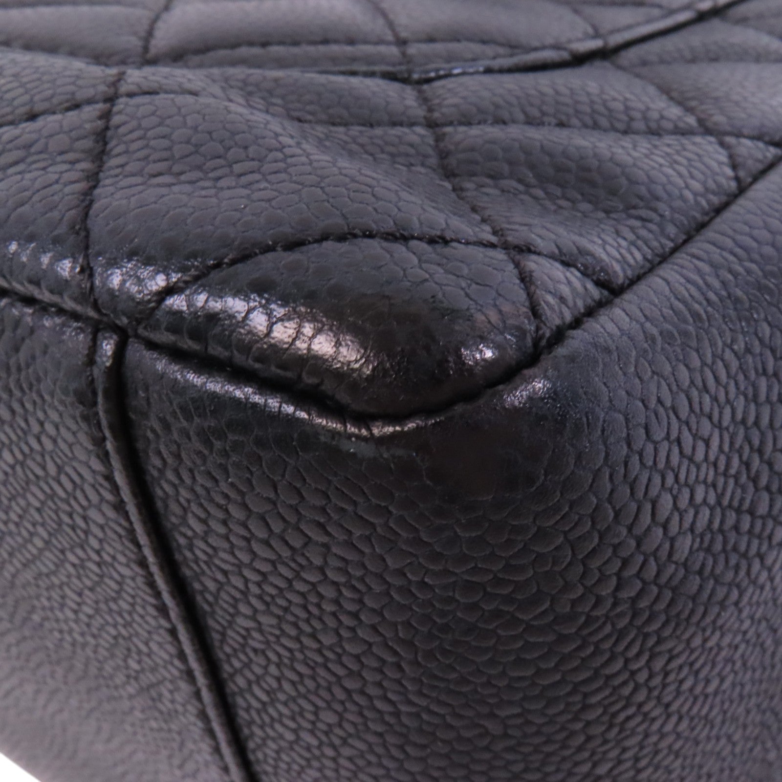 CHANEL 牛皮皮革GST金扣鏈帶肩背袋