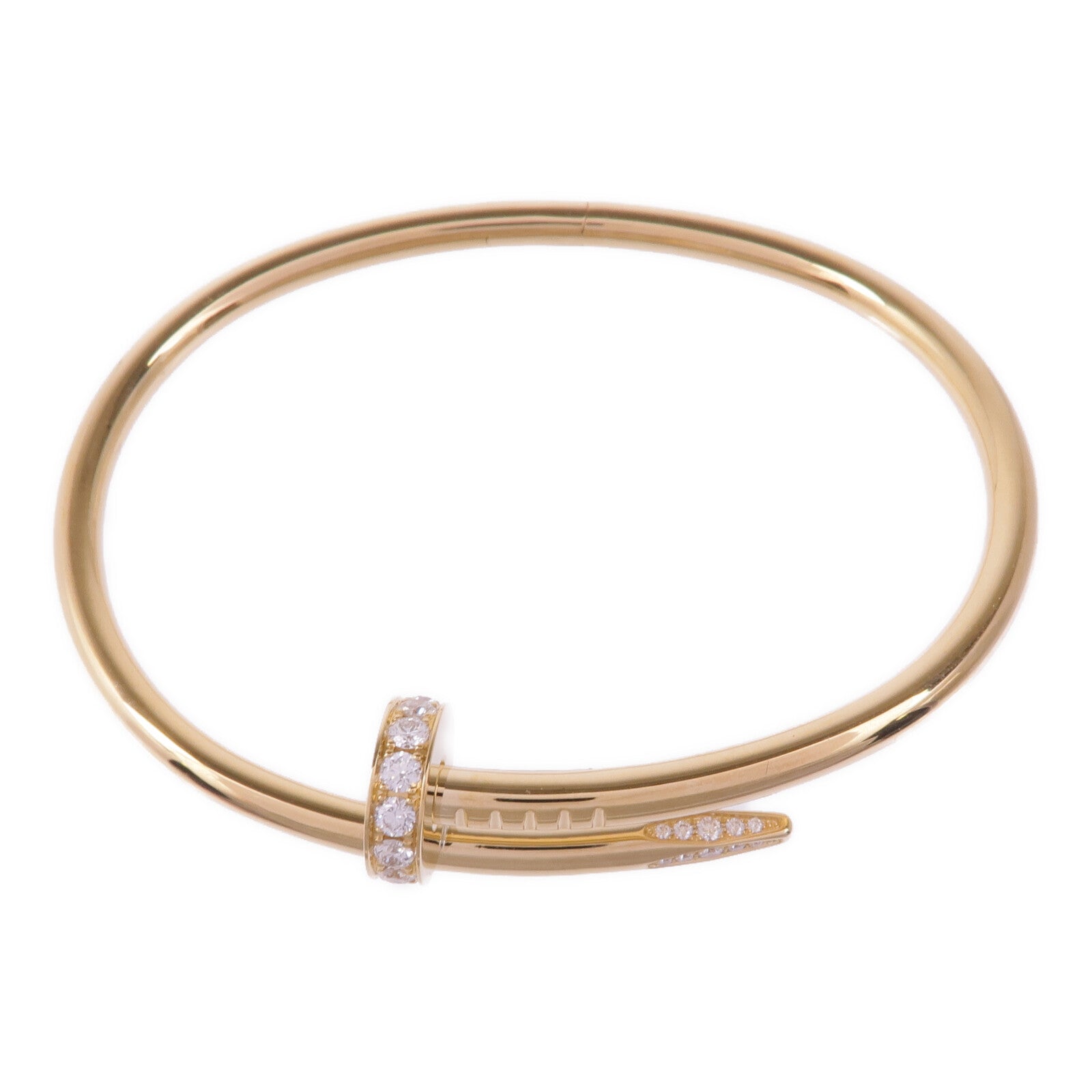 CARTIER 18K黃金Juste un Clou Diamond鑽石手鐲Cartier#17