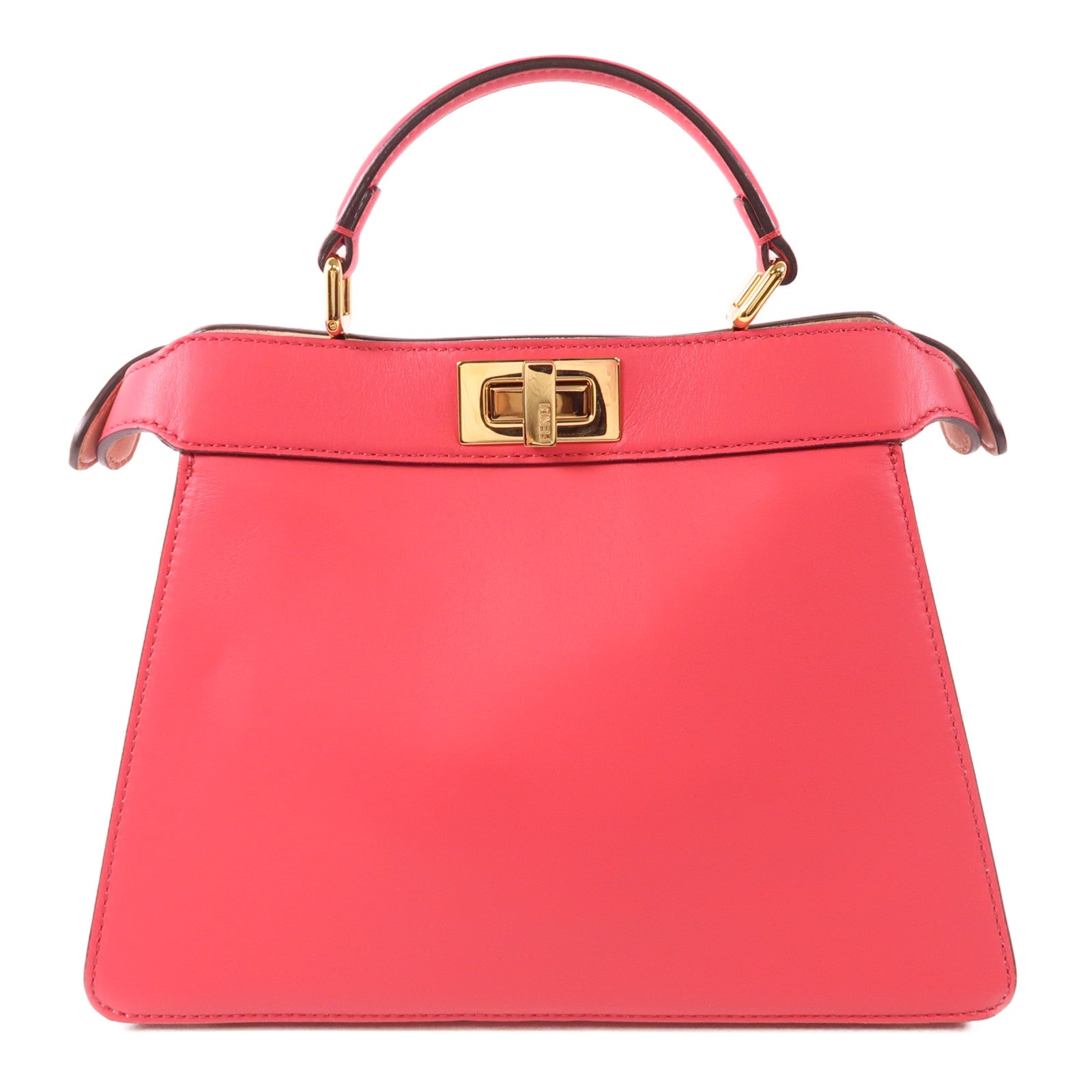 FENDI 牛皮皮革Peekaboo金扣手挽肩背兩用袋