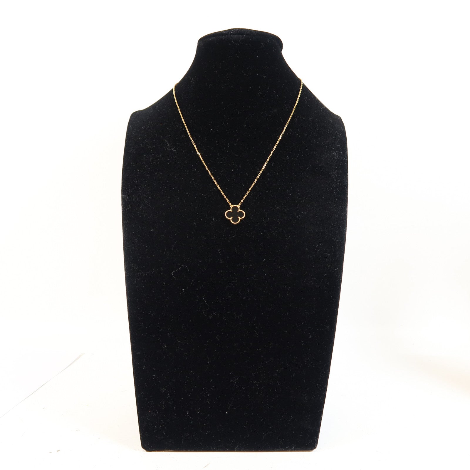 Van Cleef & Arpels 【激減優惠】18K黃金/瑪瑙Vintage Alhambra Pendant項鍊金色/黑色