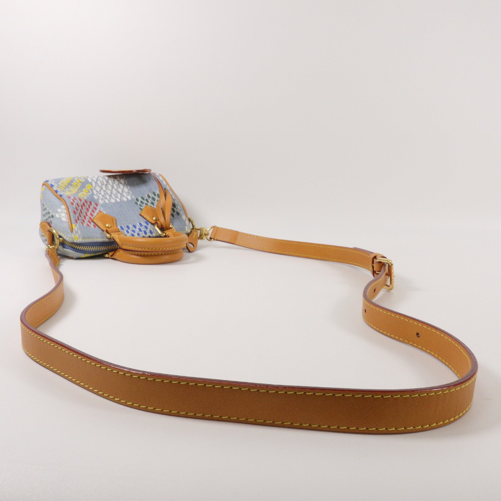 LOUIS VUITTON 牛仔布Speedy 18 Bandouliere手挽肩背兩用袋