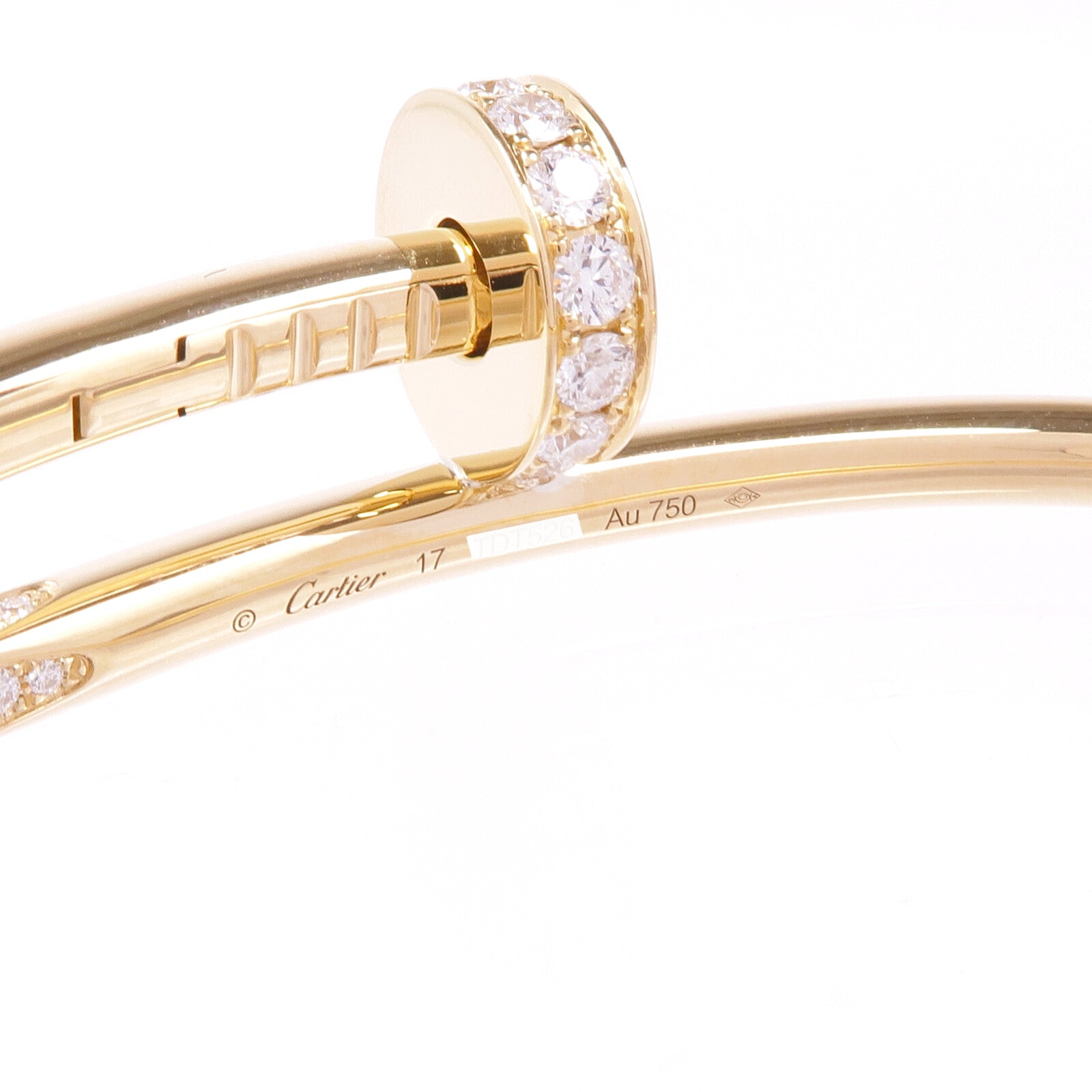 CARTIER 18K黃金Juste un Clou Diamond鑽石手鐲Cartier#17