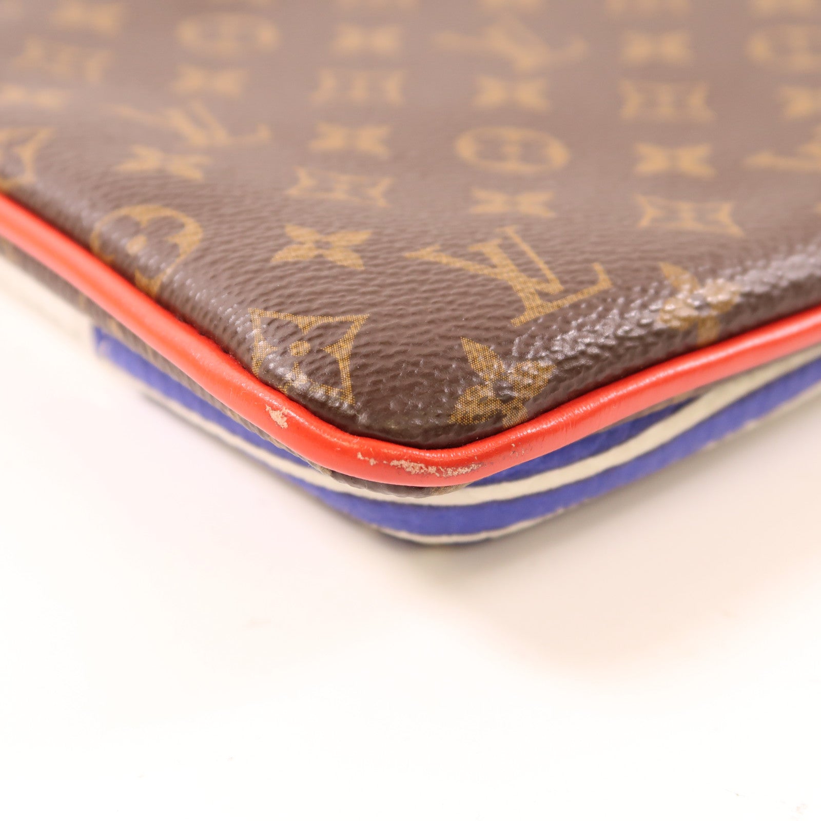 LOUIS VUITTON LV GHW Patchwork Pochette A4 Clutch Bag M69690 Monogram Brown