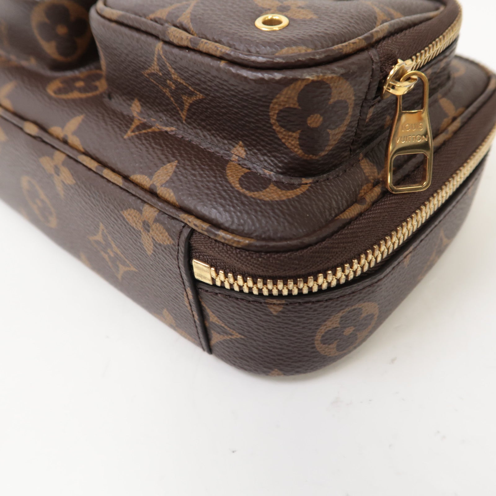 LOUIS VUITTON Monogram Utility金扣手挽肩背兩用袋啡色