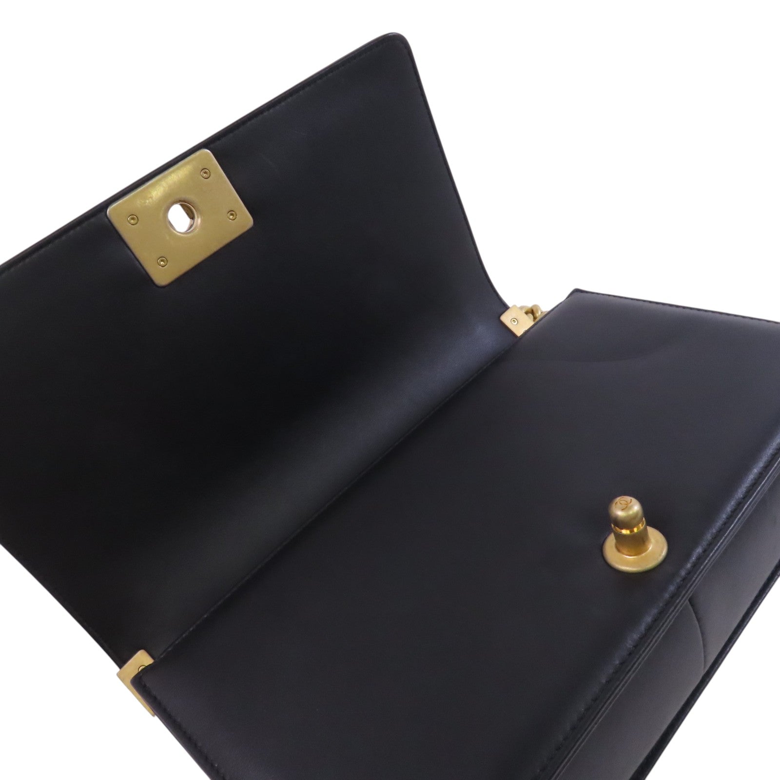 CHANEL 羊皮皮革Boy Chanel 25金扣鏈帶肩背袋