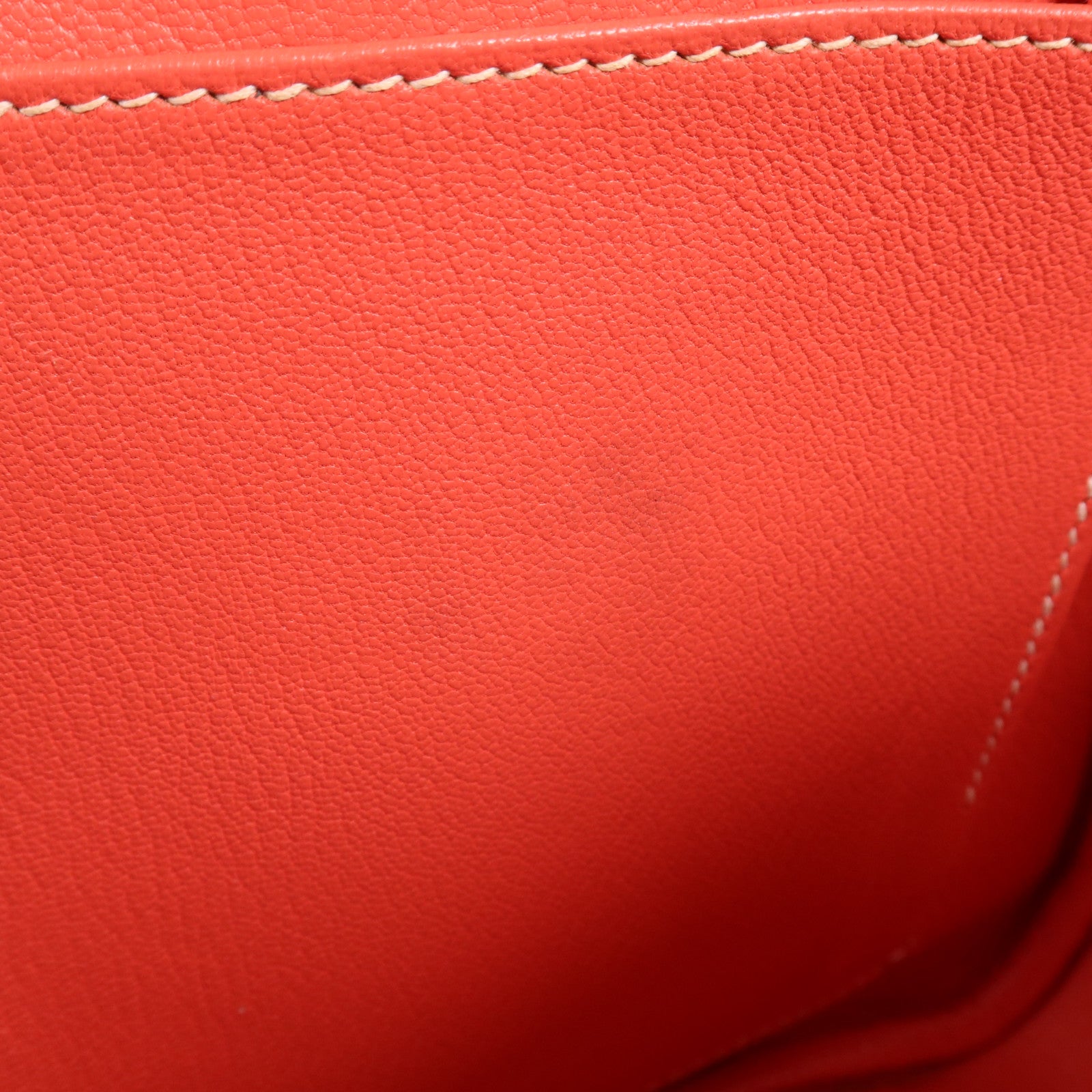 HERMES Butler皮革Plume Pop 32銀扣手挽袋Naturel