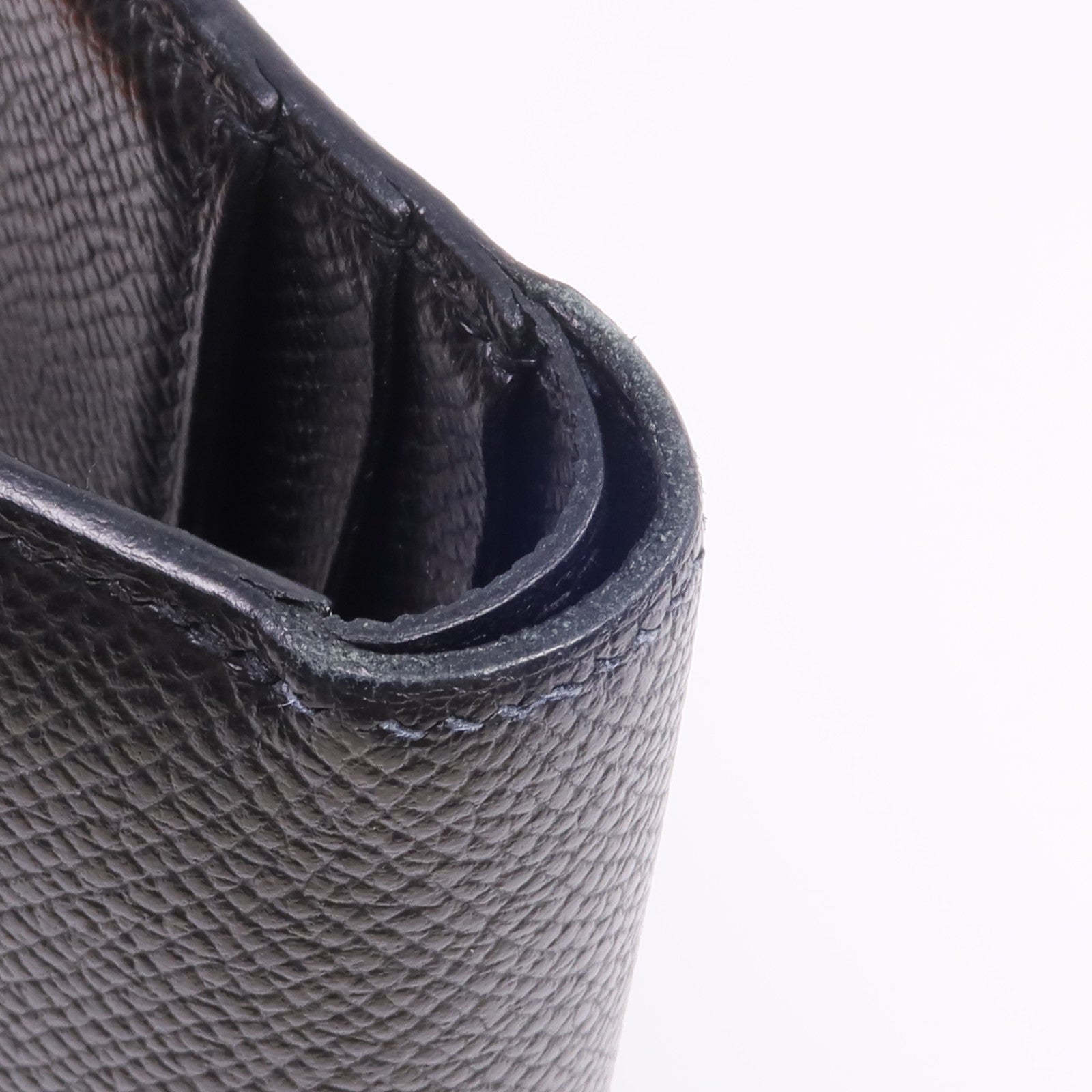 HERMES Epsom皮革Bearn Compact Wallet錢包Noir