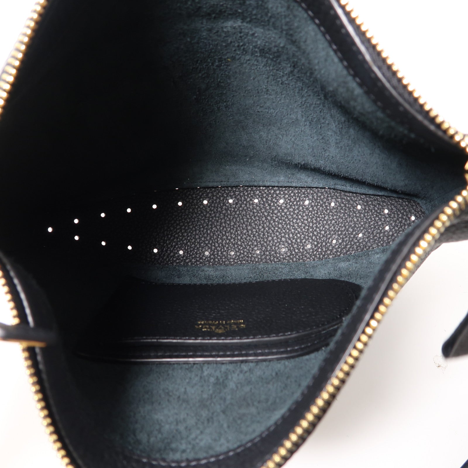 Delvaux Taurillon皮革Pin Swing金扣肩背袋黑色
