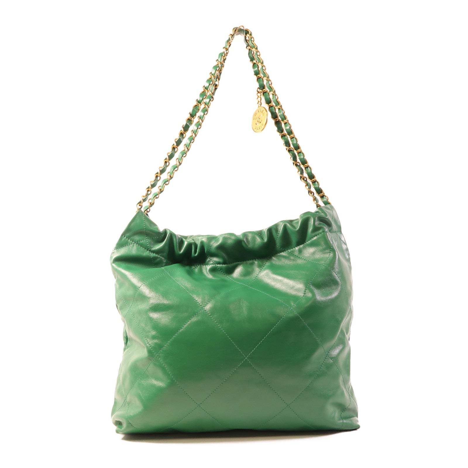 CHANEL 皮革Chanel 22 Small金扣鏈帶肩背袋