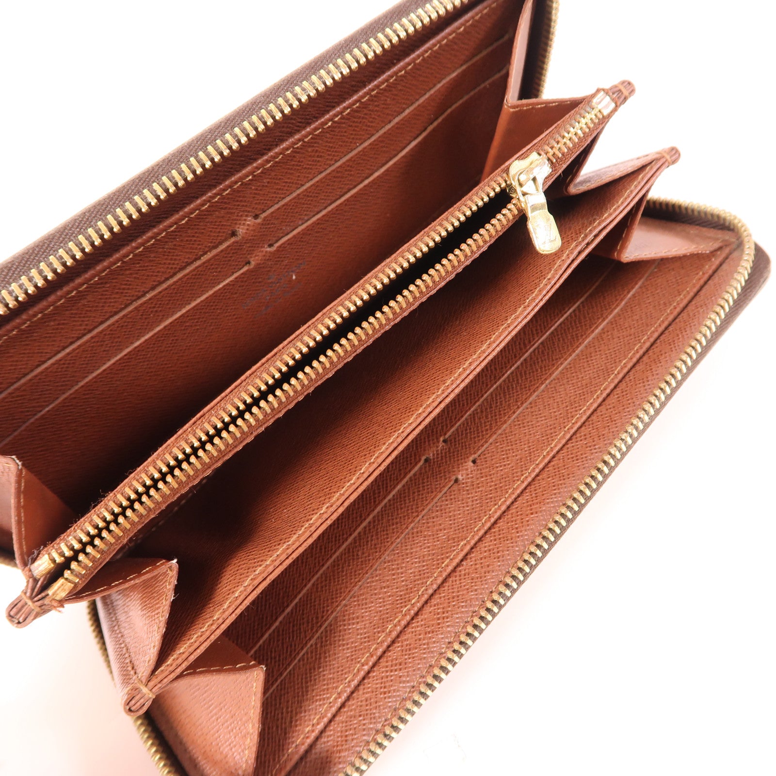 LOUIS VUITTON Monogram Zippy Wallet金扣長錢包